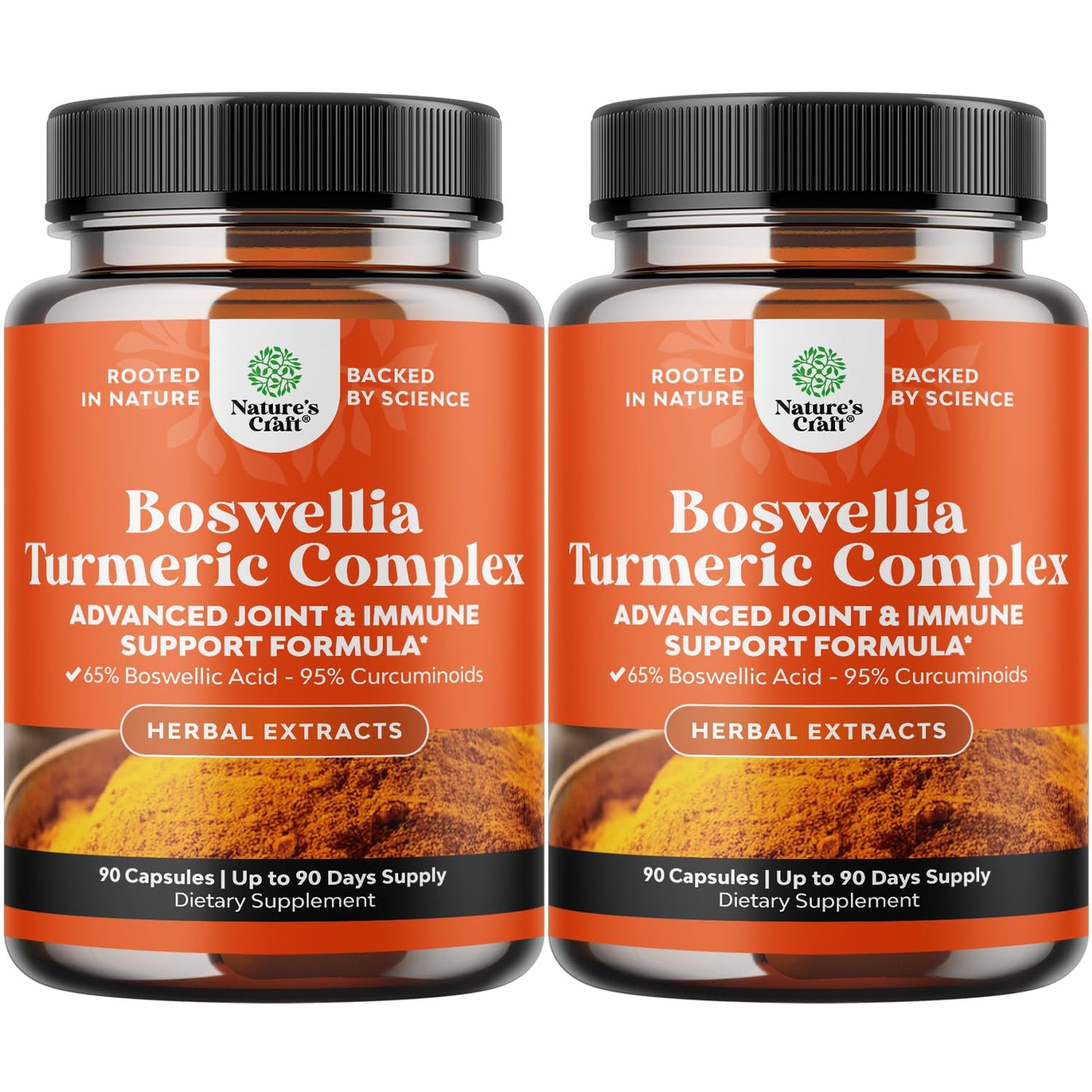 Natures Craft Boswellia Extract Capsules with Turmeric 90 Count