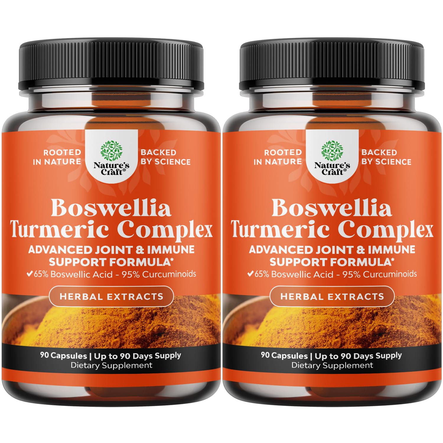 Natures Craft Boswellia Extract Capsules with Turmeric 90 Count