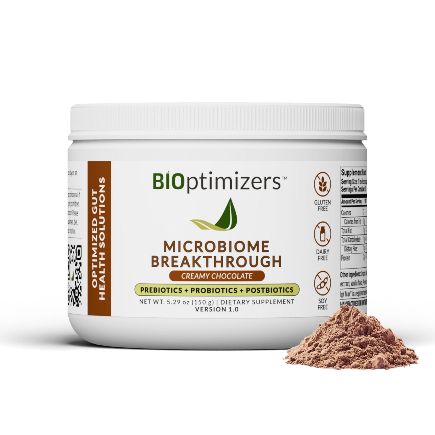 BIOptimizers Microbiome Breakthrough Gut Support Powder 5.3 Ounce
