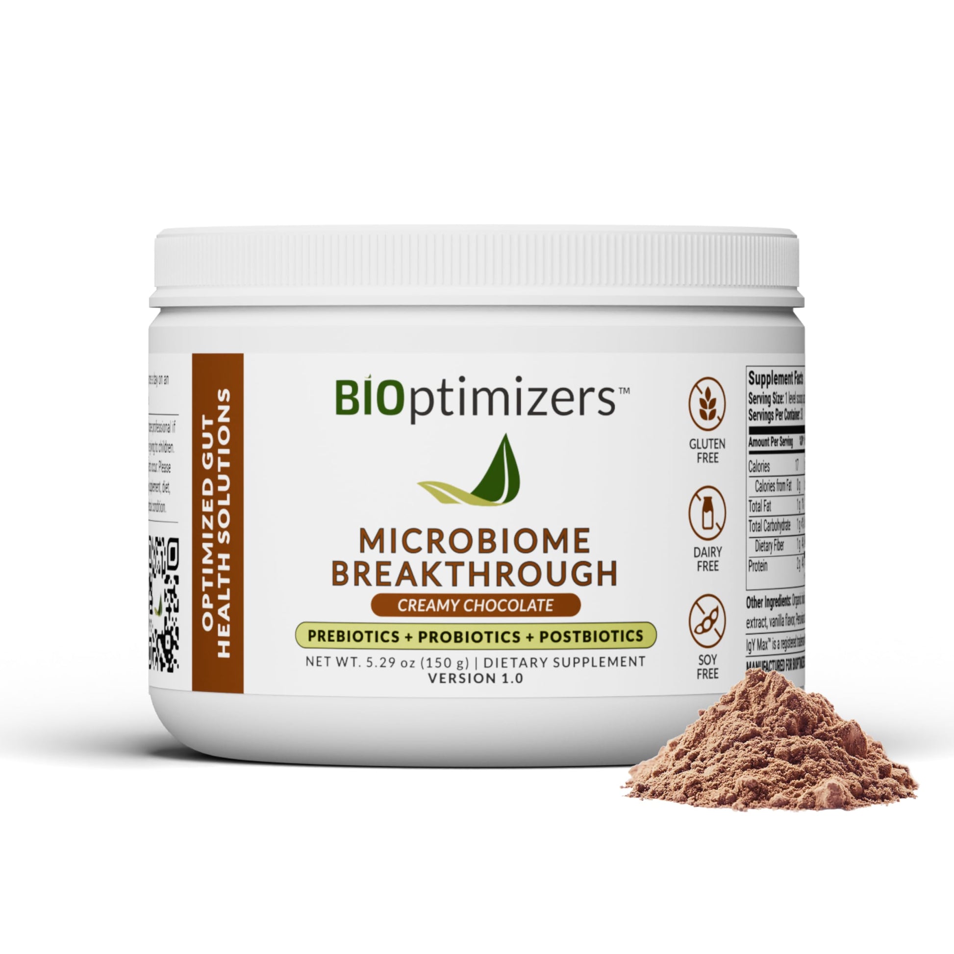 BIOptimizers Microbiome Breakthrough Gut Support Powder 5.3 oz