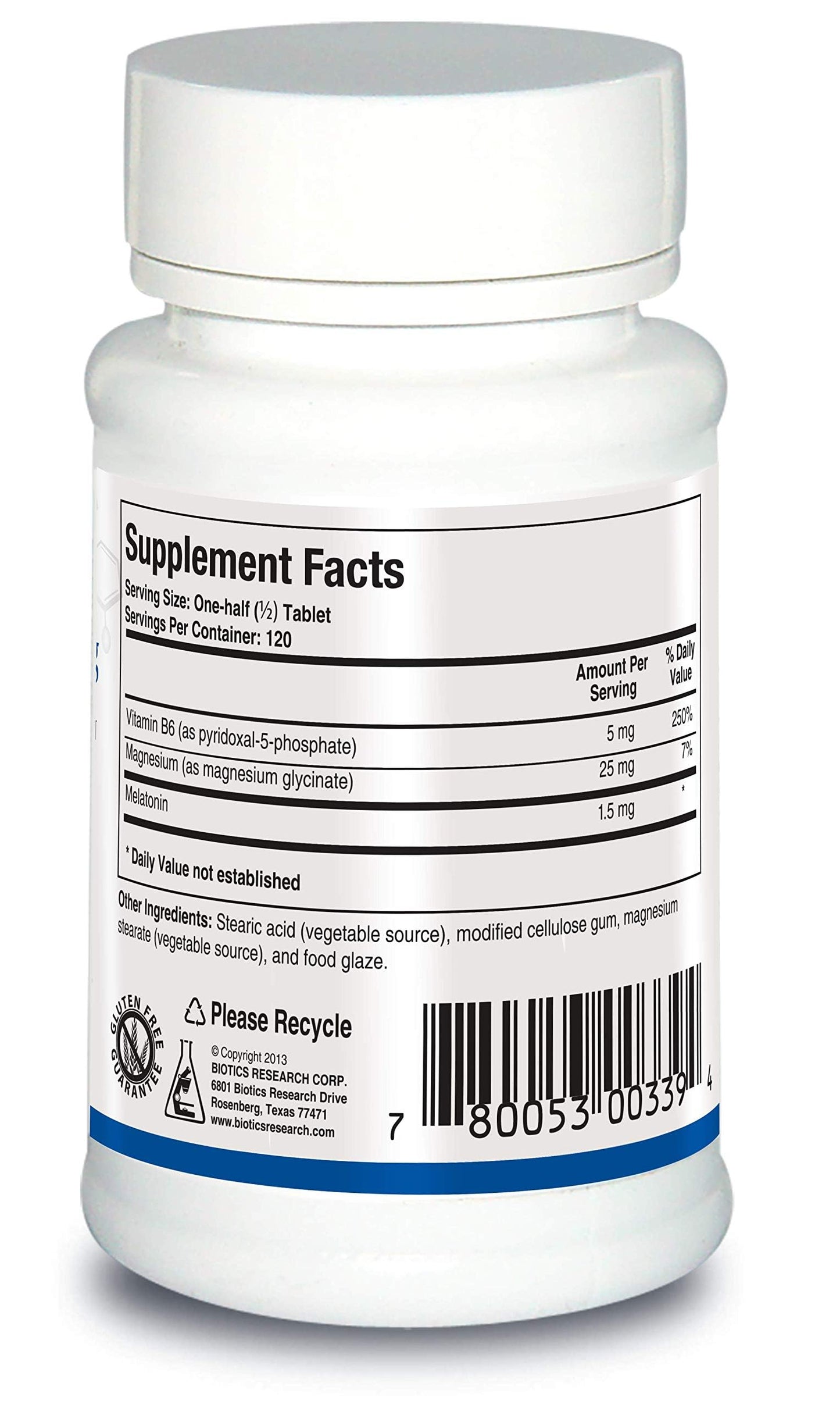 BIOTICS RESEARCH Melatonin B6 Mag Sleep Support Tablet, 60 Tablets