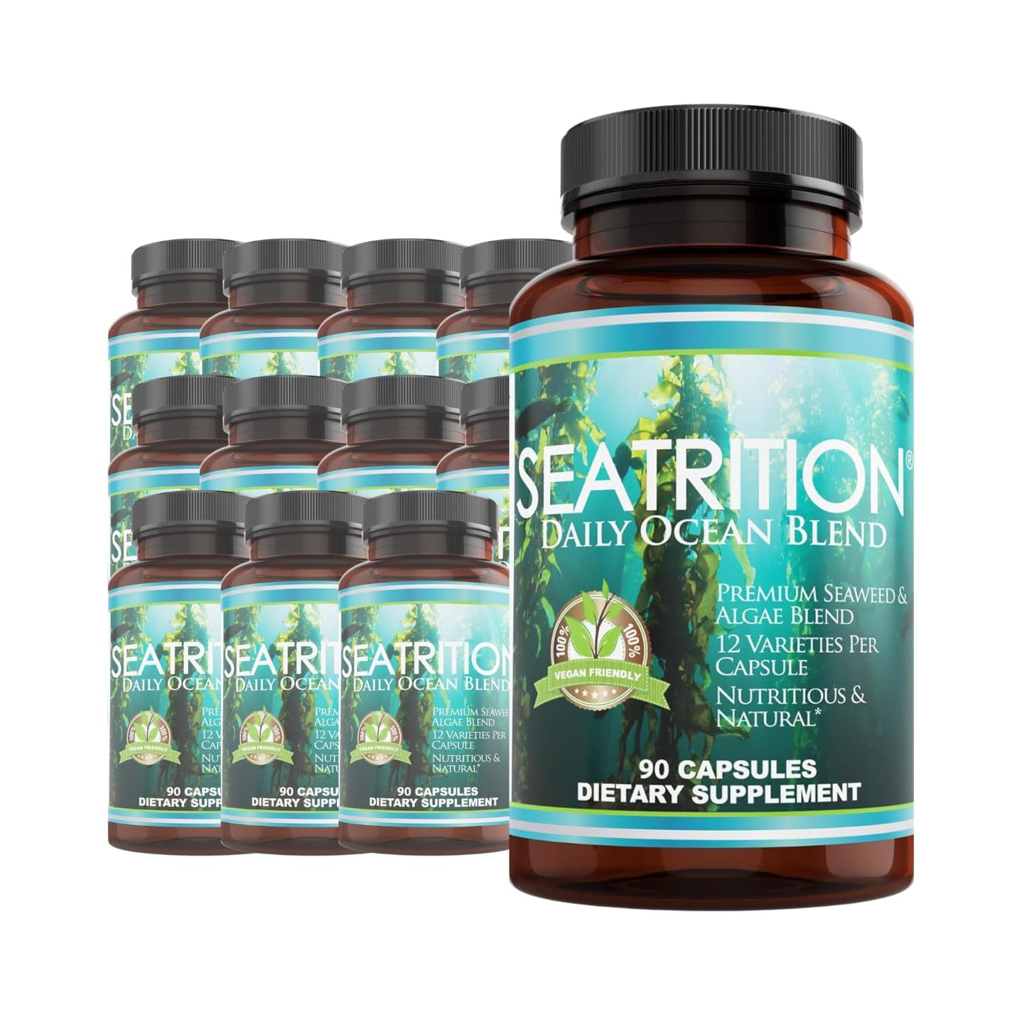 Daily Health Seatrition Immune Thyroid Support Capsules 1080 Count