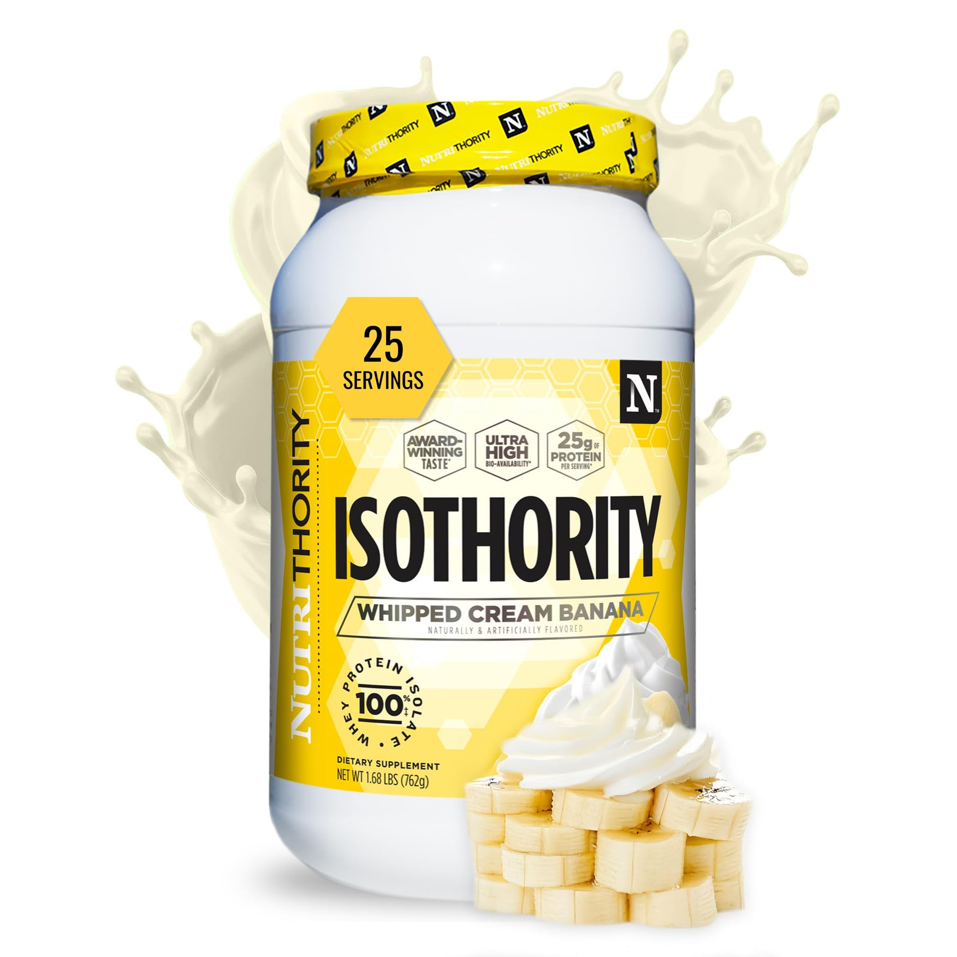 Nutrithority Isothority Isolated Whey Protein Powder, 32 Servings