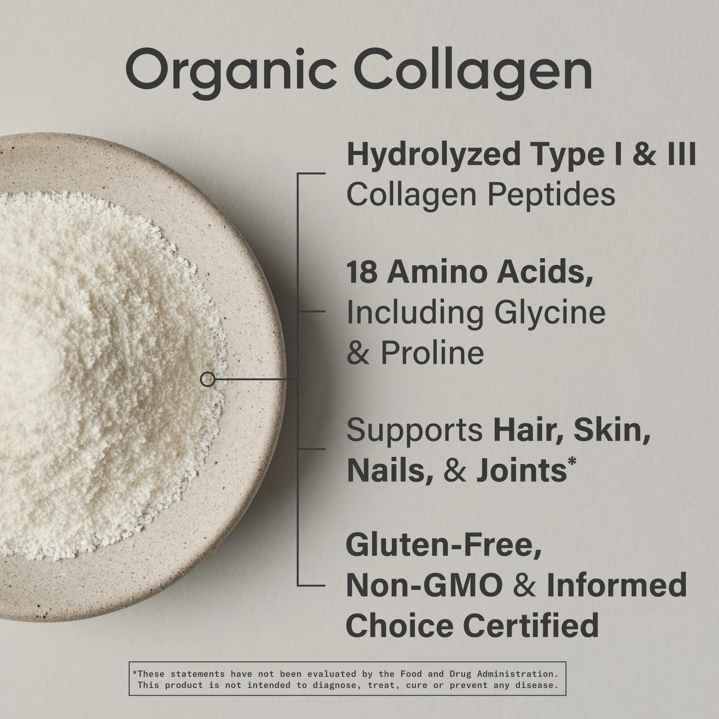 Sports Research Organic Collagen Peptides - Hydrolyzed Type I & III Collagen Protein Powder 10.58 Ounce