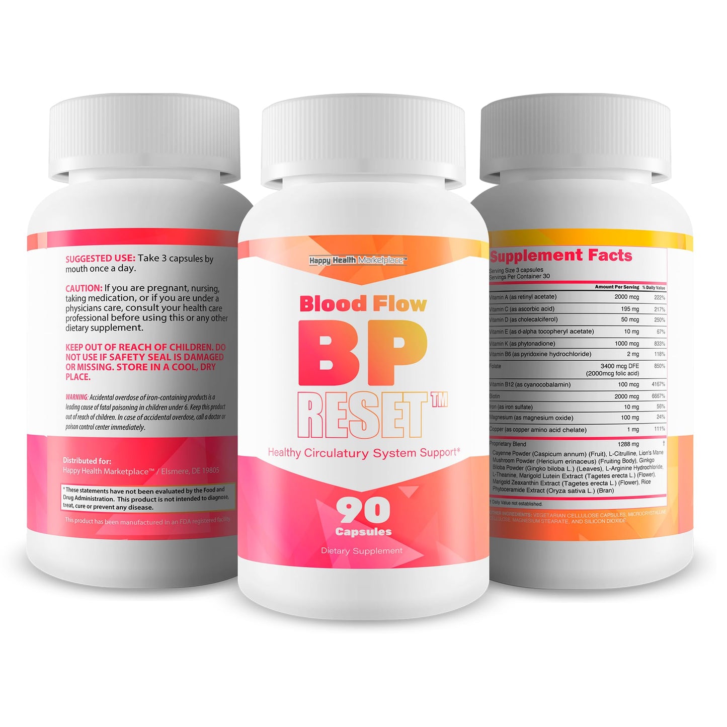Happy Health Marketplace BP Reset Capsule 90 Count