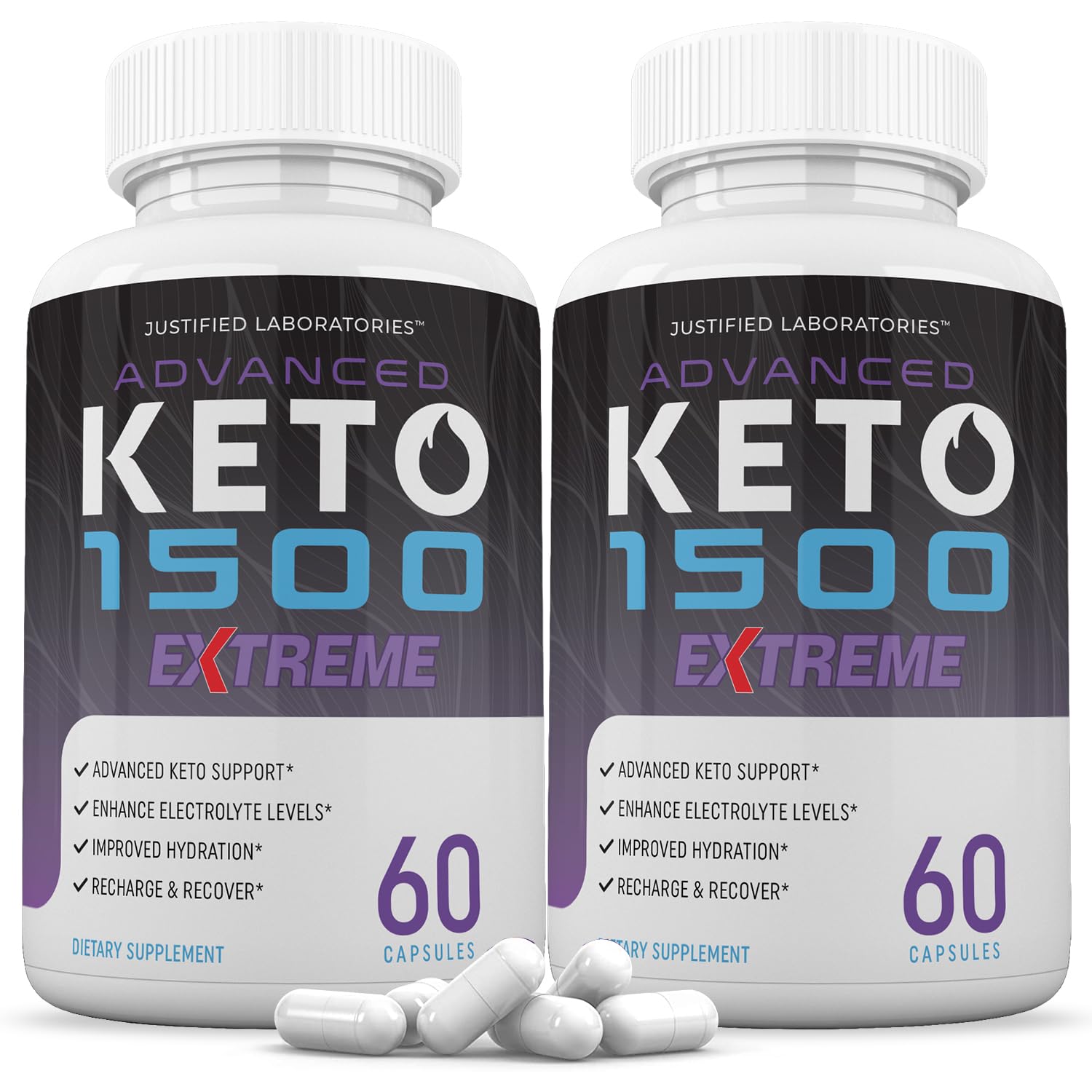 Justified Laboratories Advanced Keto 1500 Extreme Capsules, 120 Count
