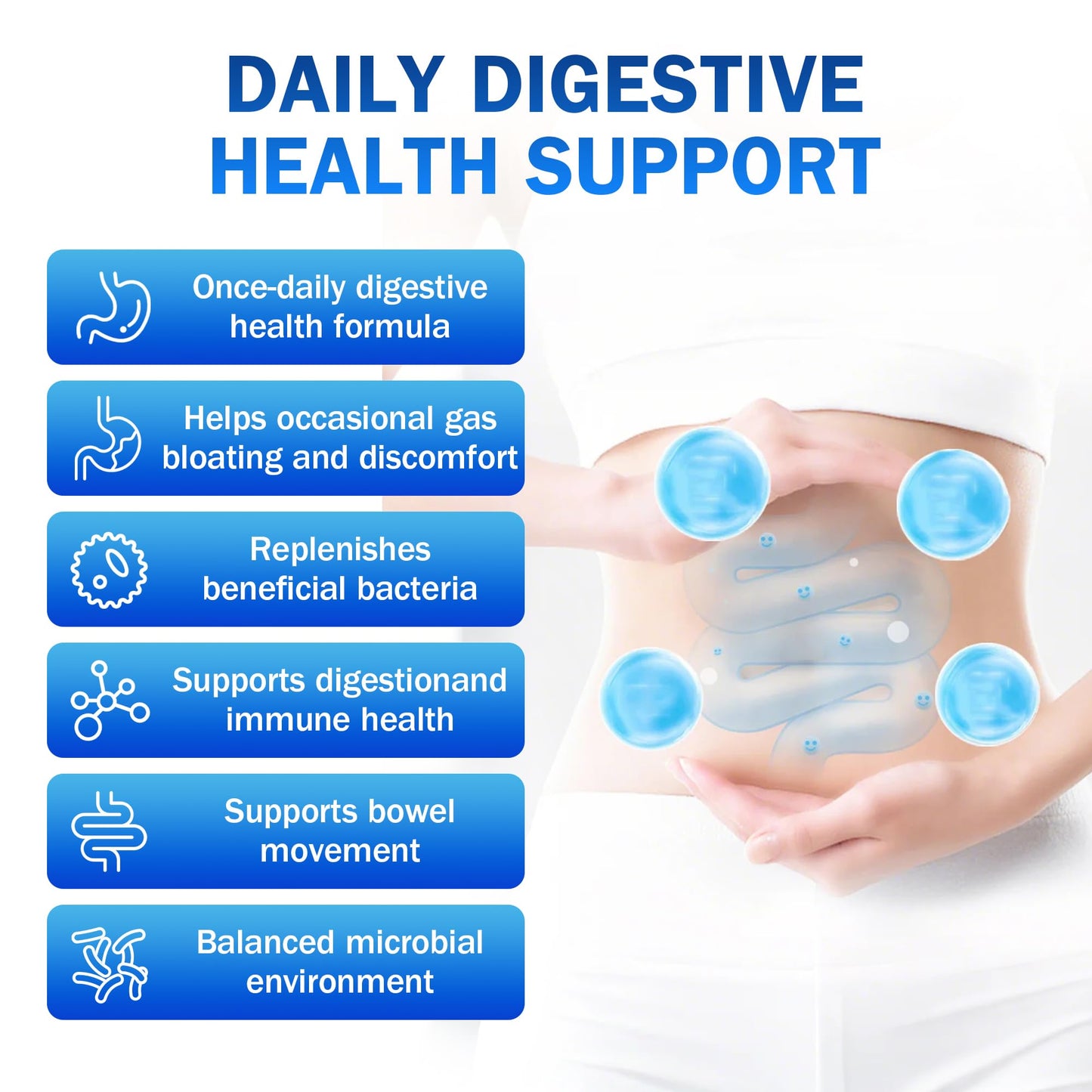 NYO3 Digestive Probiotics 57 Bilion CFU 7 Strains, Bloat Relief, Supports Digestion & Immune Health, 60 Capsules