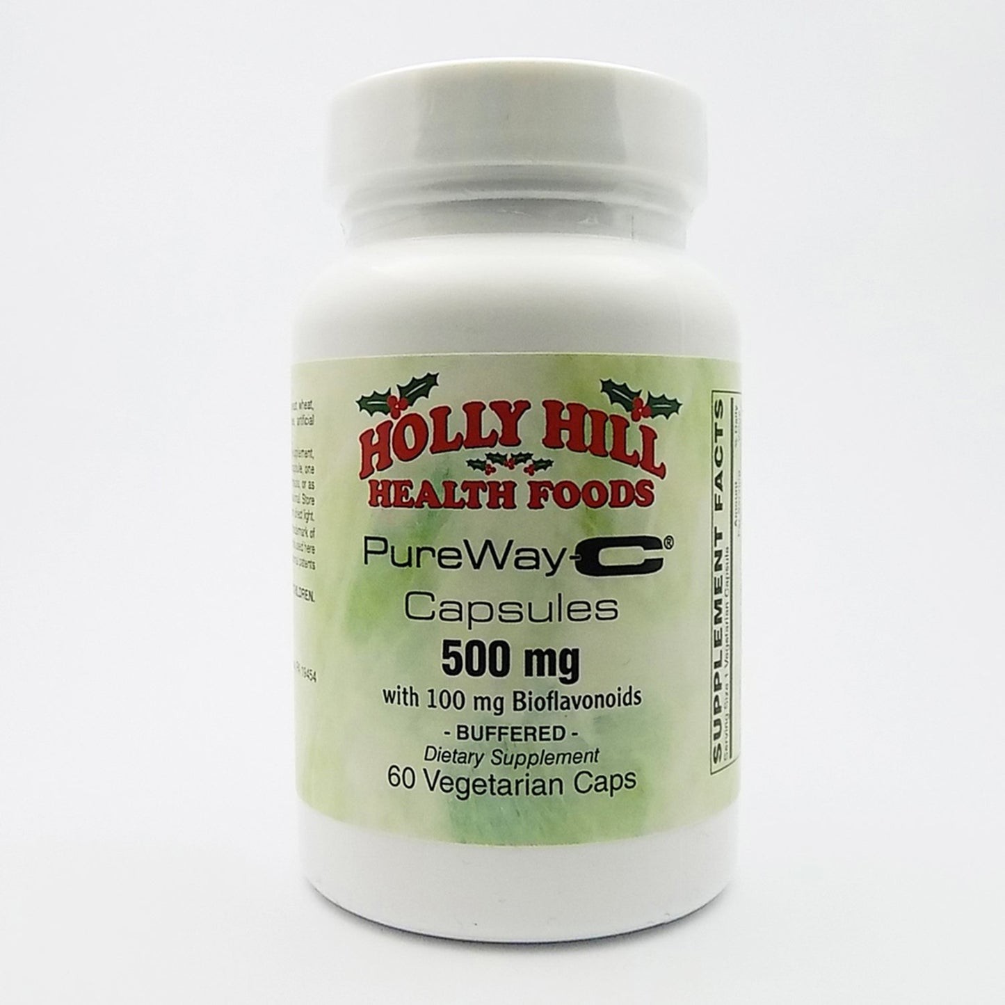 Holly Hill Health Foods PureWay-C 500 mg with 100 mg Bioflavonoids Buffered Capsules, 60 Capsules
