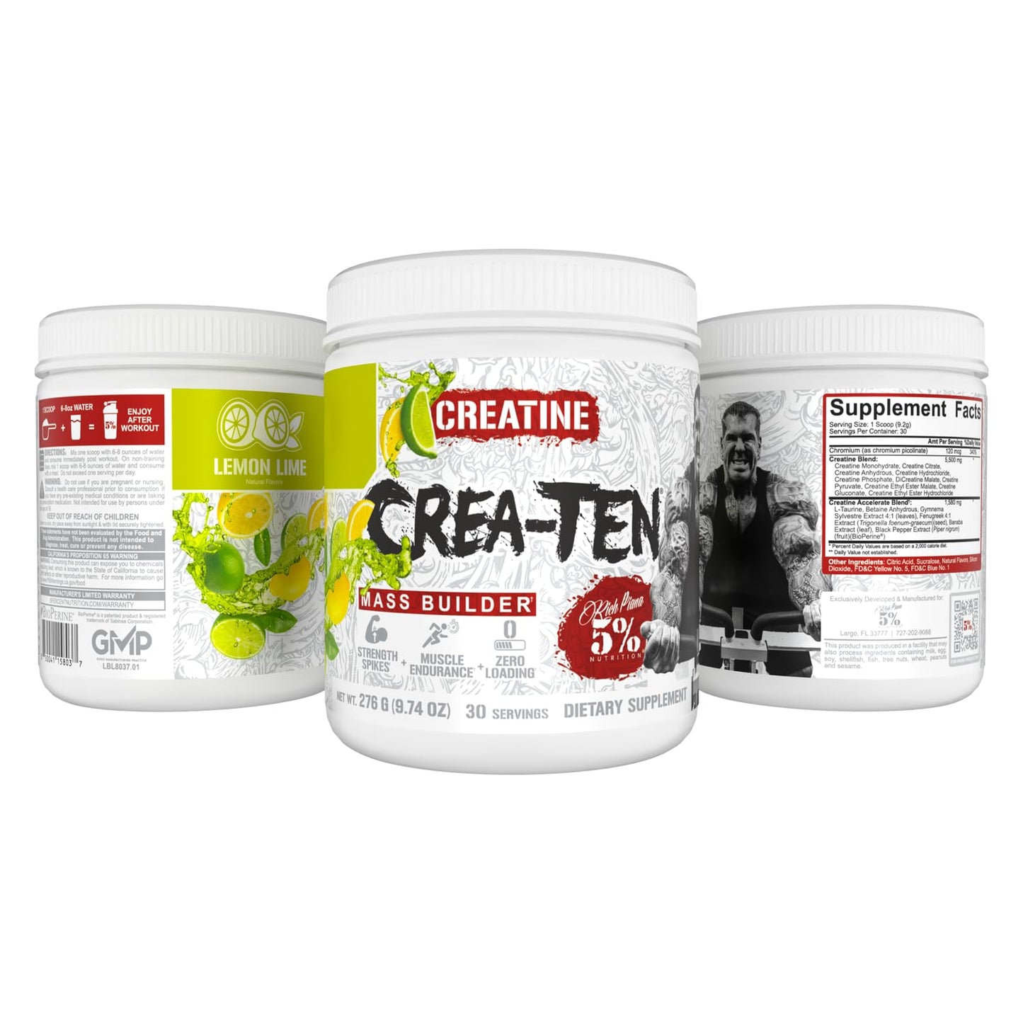 5% Nutrition CreaTEN Creatine Complex + Accelerators Powder, 25 Servings