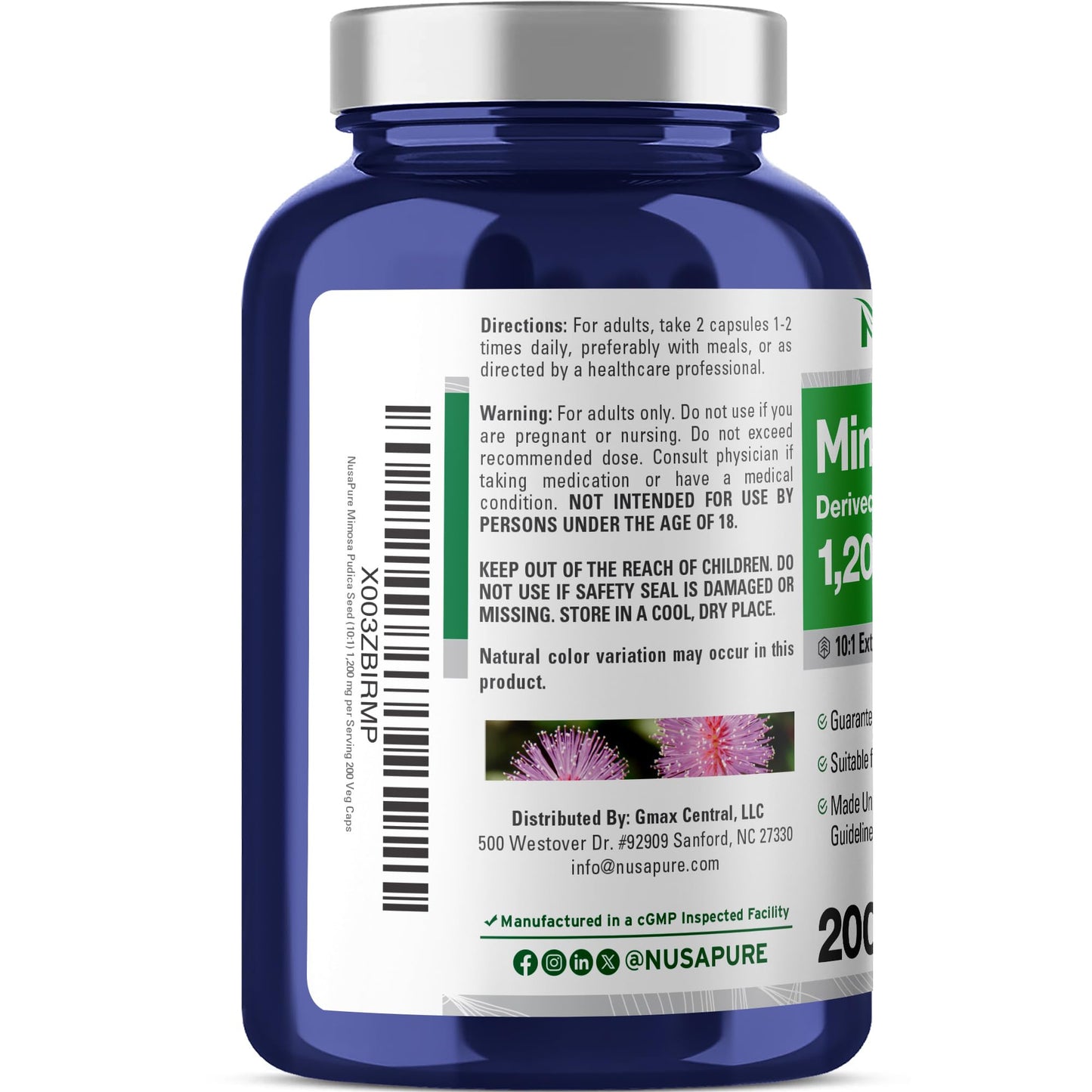 NusaPure Mimosa Pudica 200 Capsules