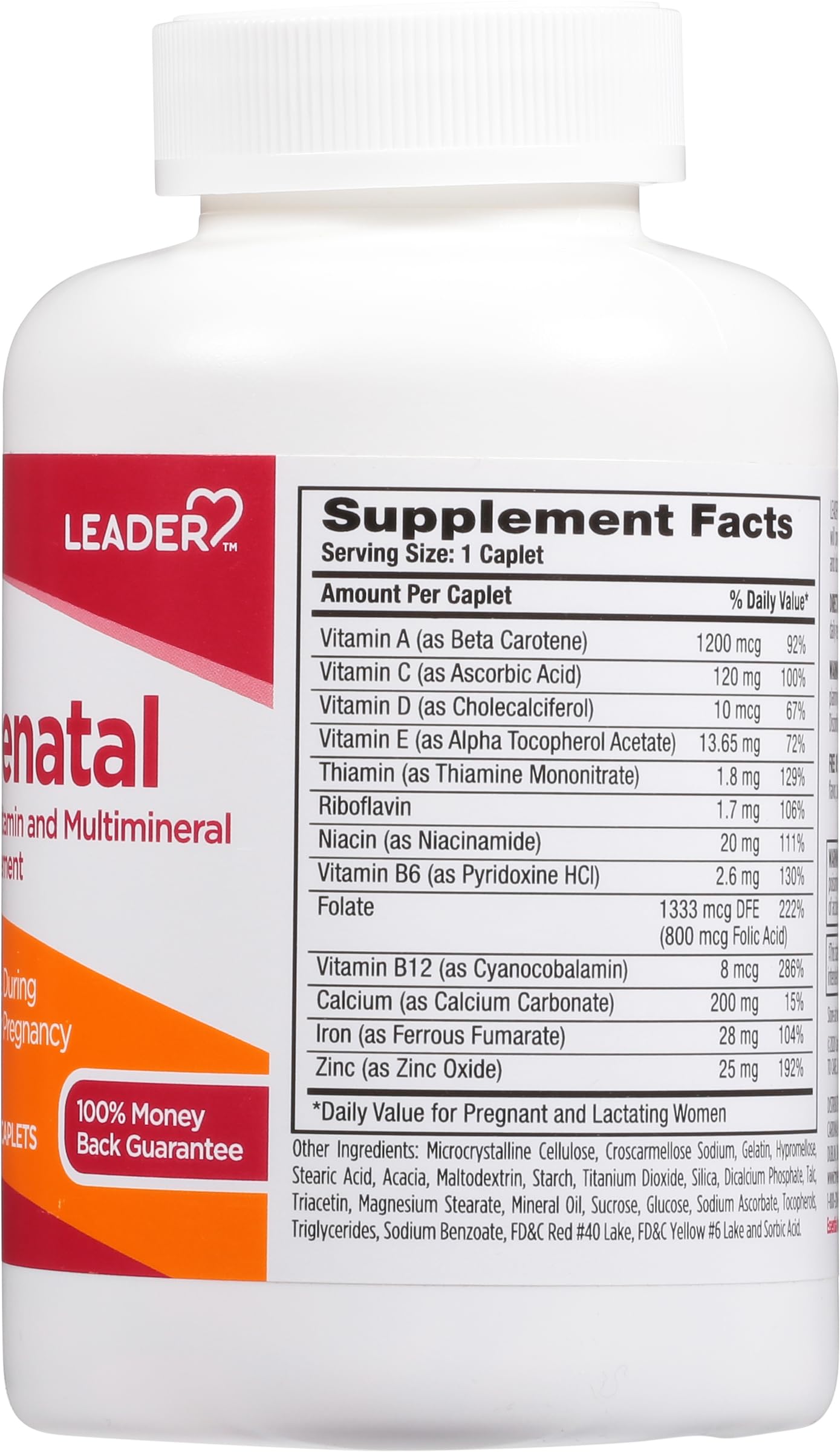 Leader Prenatal Multivitamin Caplets 365
