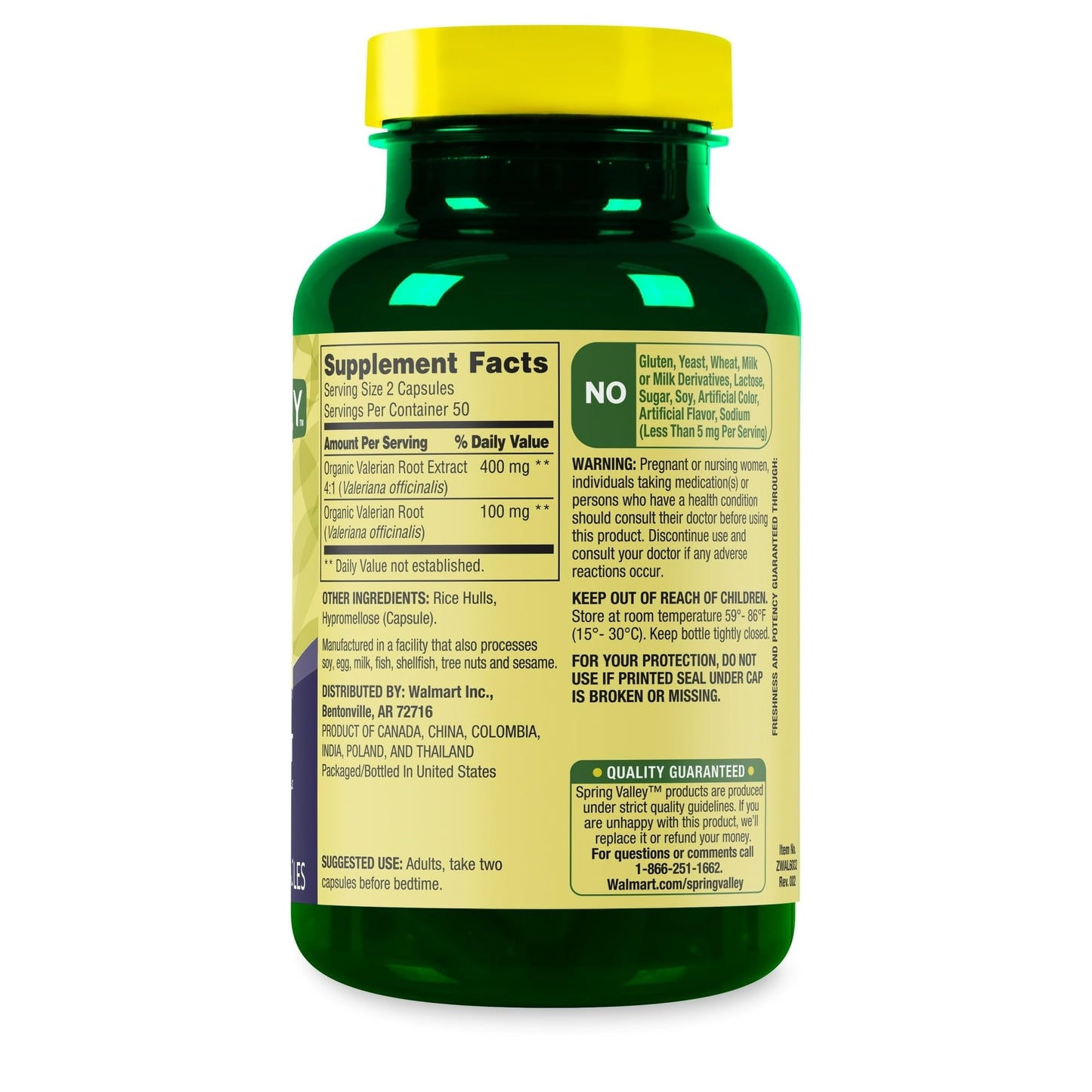 BASKETGOODS Valerian Root 500mg Capsules 100 Count