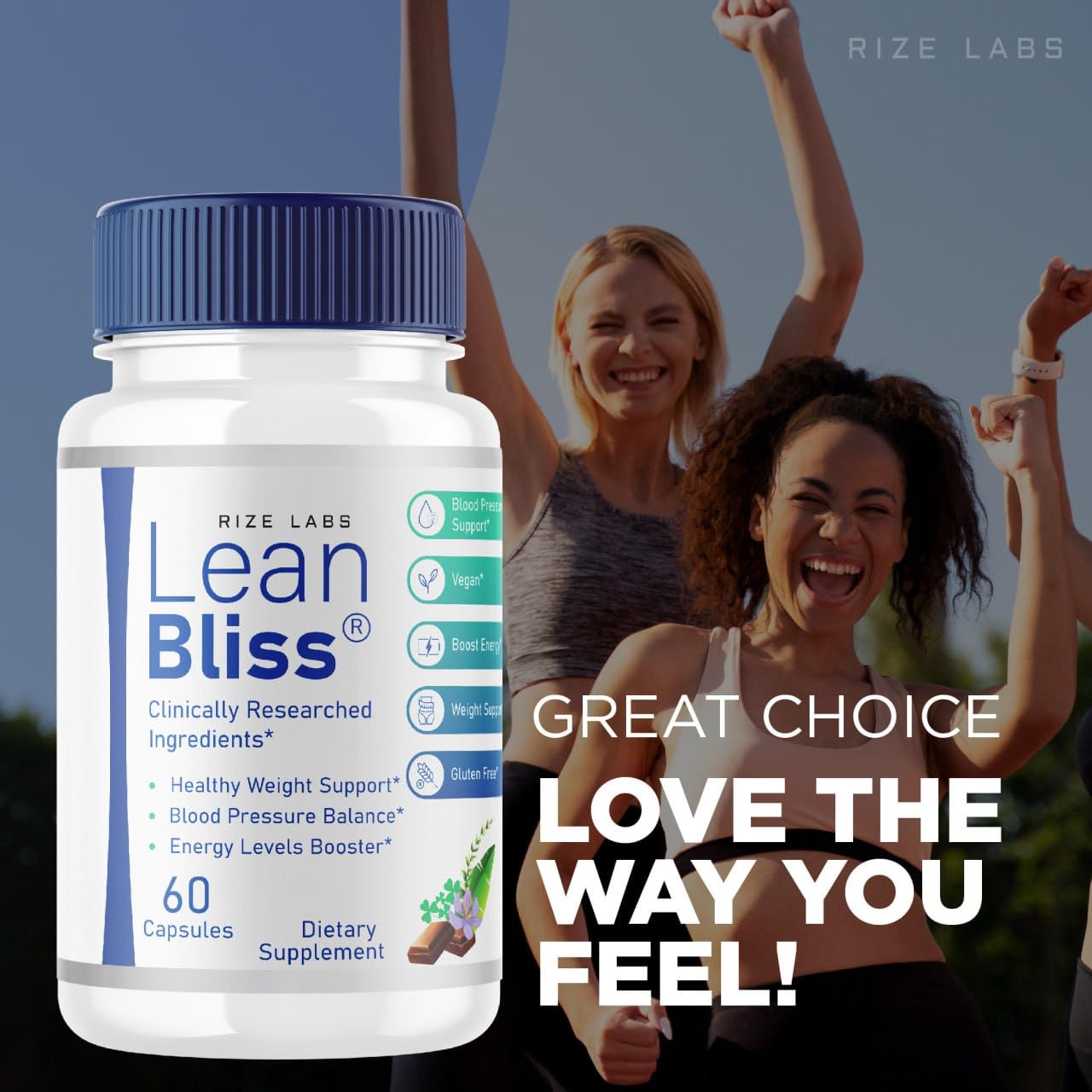 Rize Labs Lean Bliss Weight Health Advanced Formula 180 Capsules