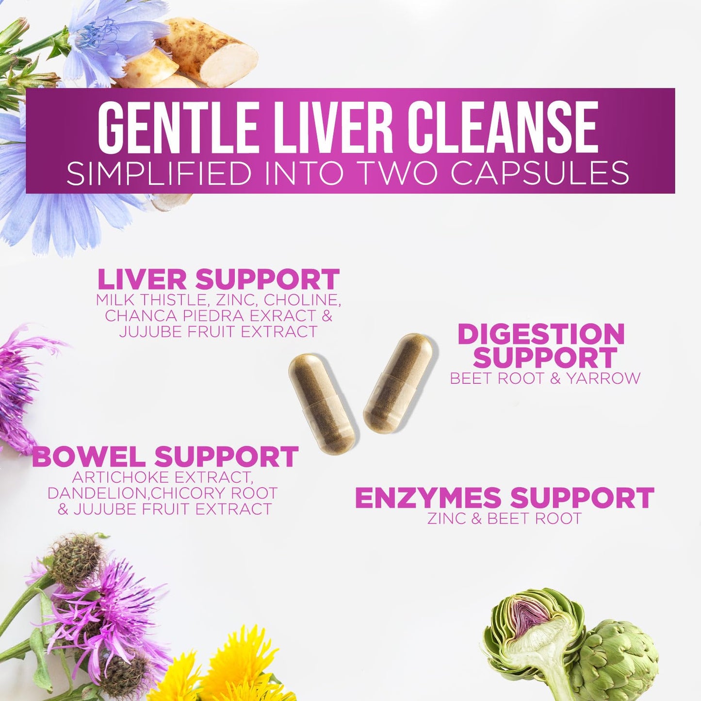 Nature's Nutrition Liver Cleanse Detox & Repair Formula 120 Capsules