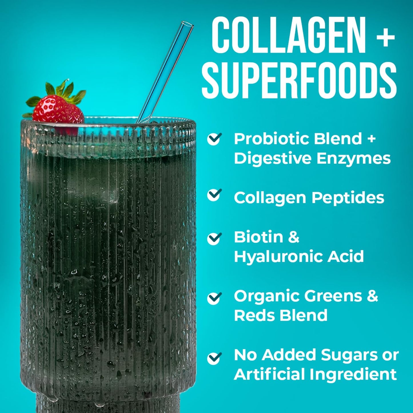 GOBIOTIX Super Greens & Collagen Bundle Powder, 30 Servings
