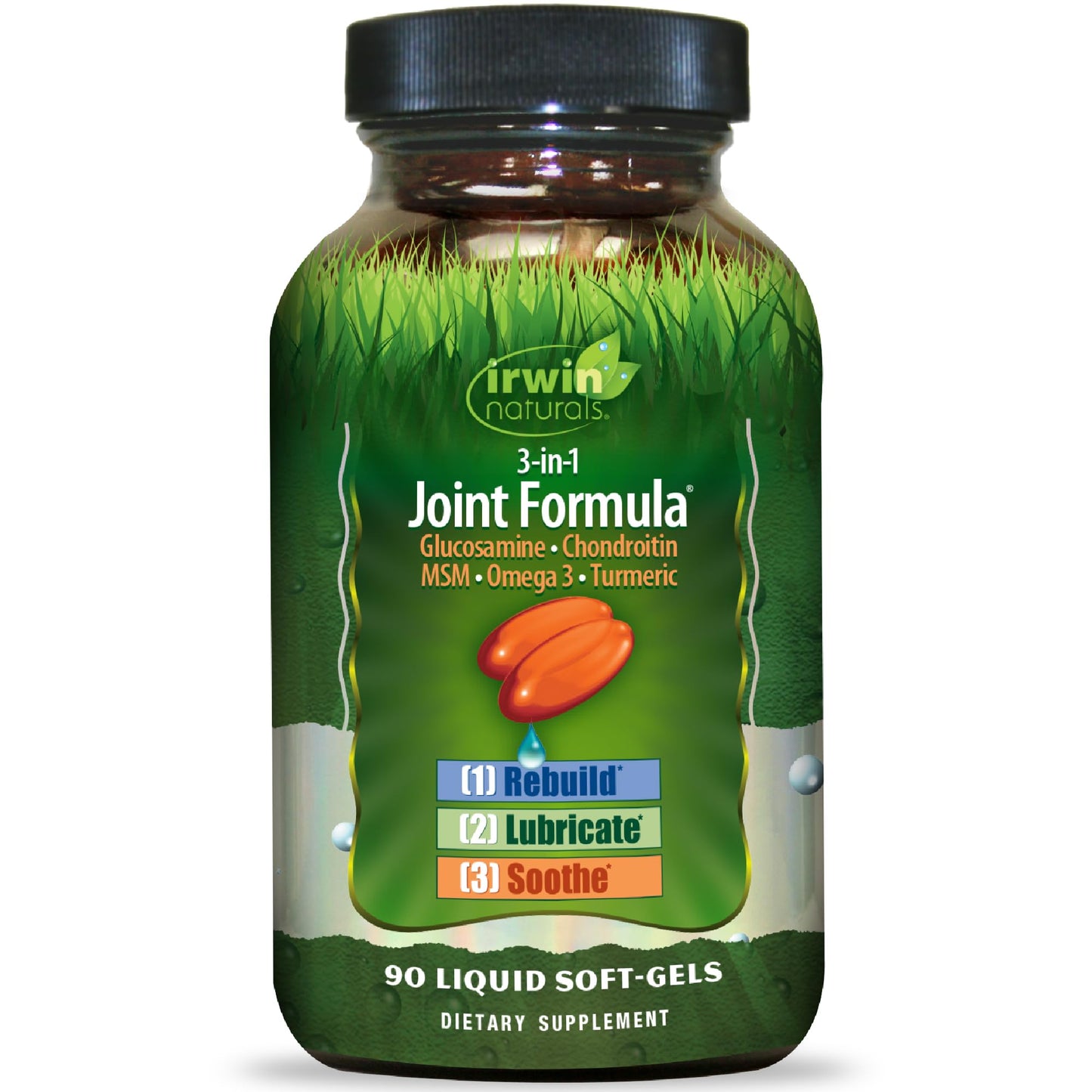 Irwin Naturals 3-in-1 Joint Formula with Glucosamine Men Softgels, 1 Count
