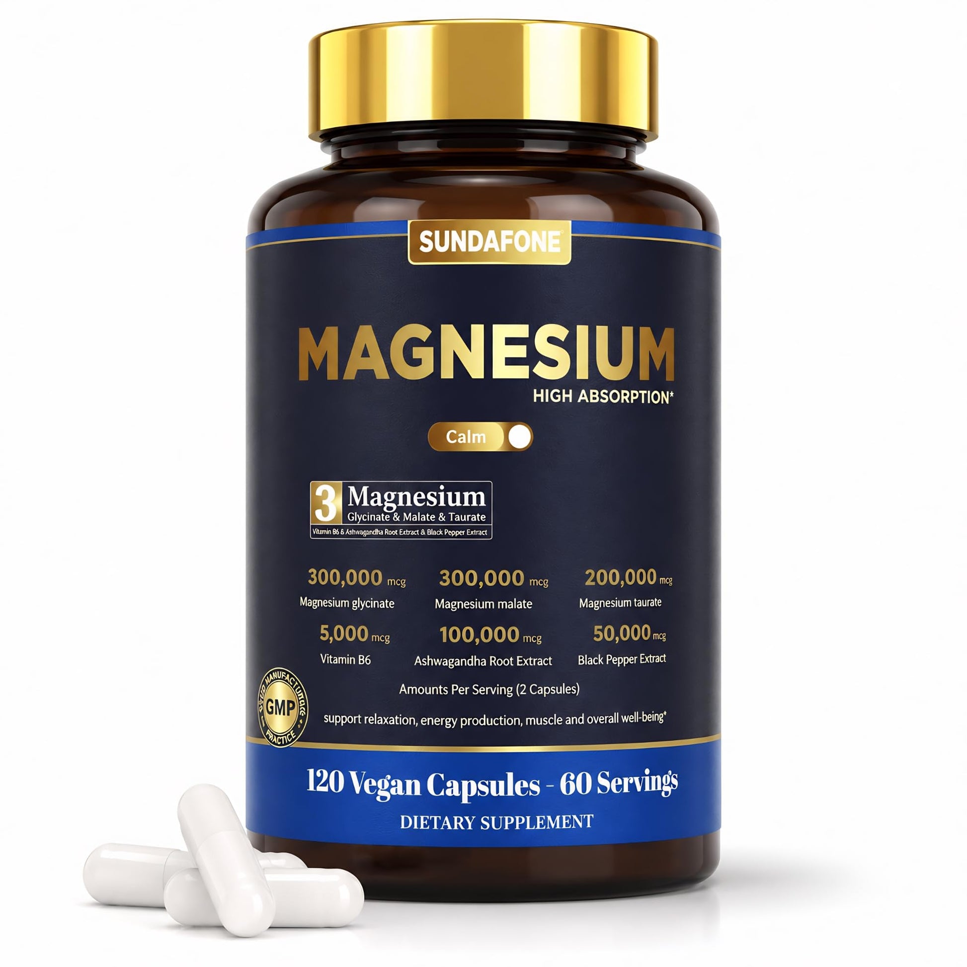 SUNDAFONE Magnesium Complex 800mg Capsule 2 Count