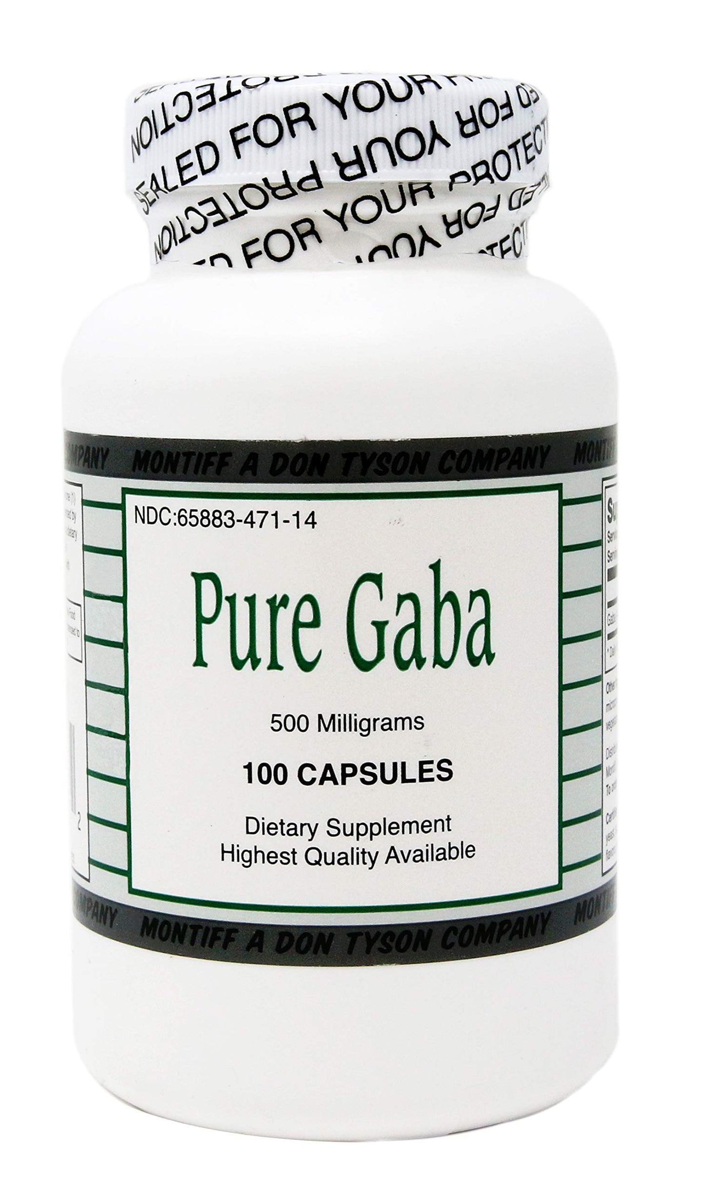Montiff Pure GABA 500 mg Capsules 100 Count