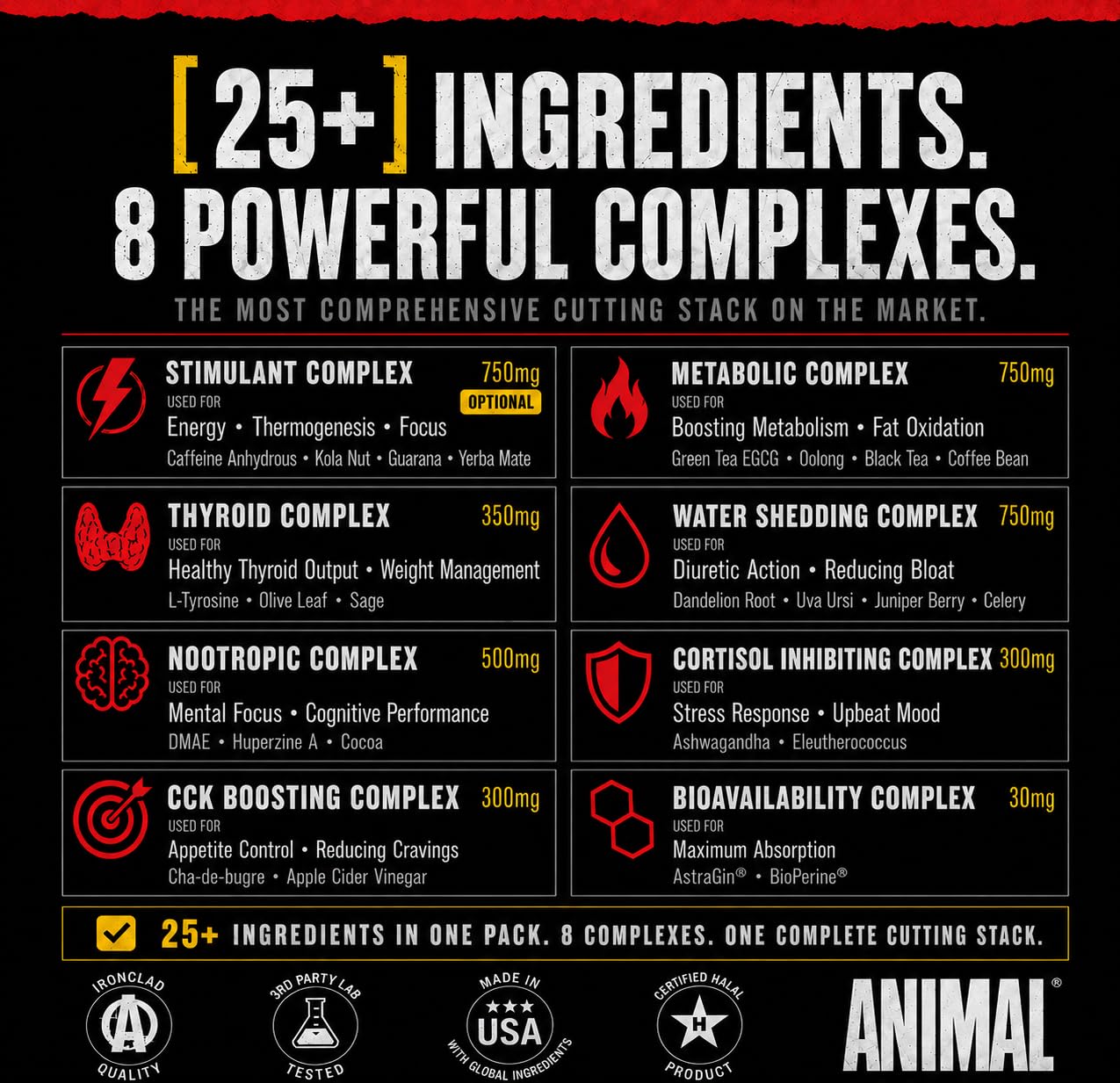Animal Cuts All-in-1 Thermogenic Fat Burner 42 Capsules