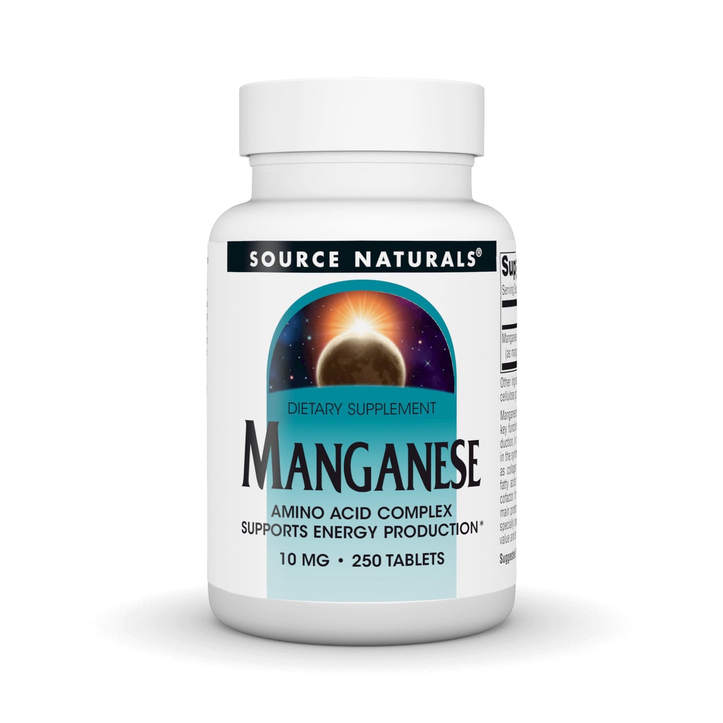 Source Naturals Manganese 10 mg Tablets, 250 Count