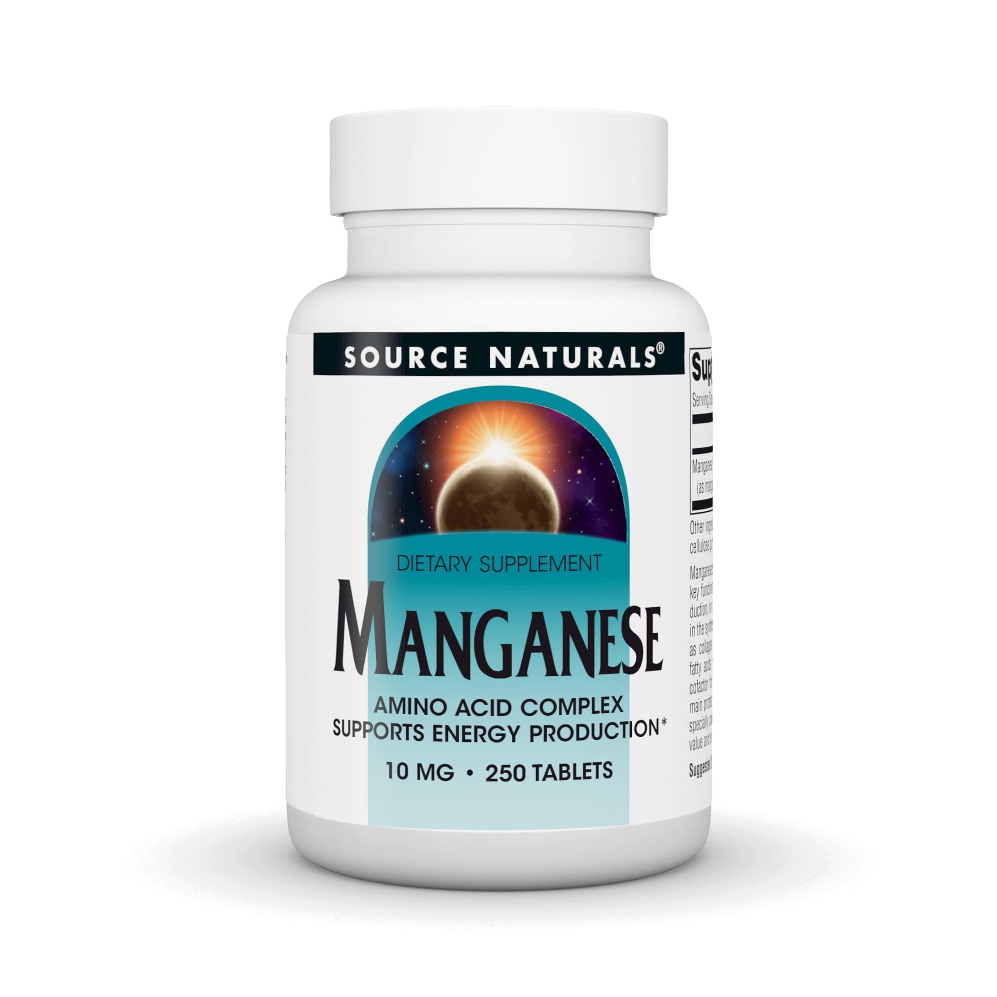 Source Naturals Manganese 10 mg Tablets, 250 Count