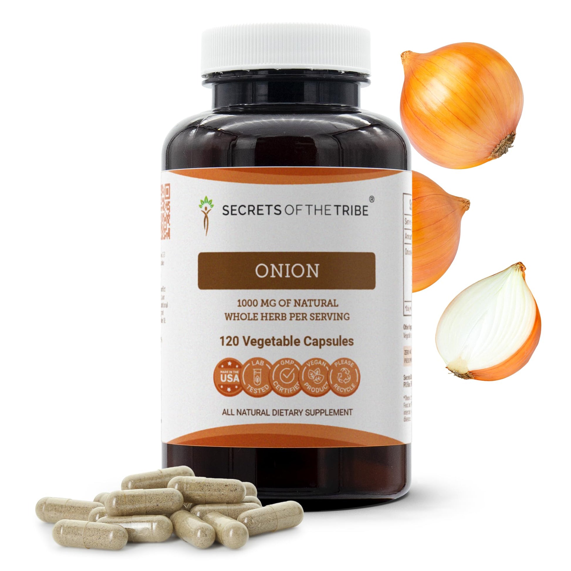 Secrets of the Tribe Onion Capsules, 120 Capsules