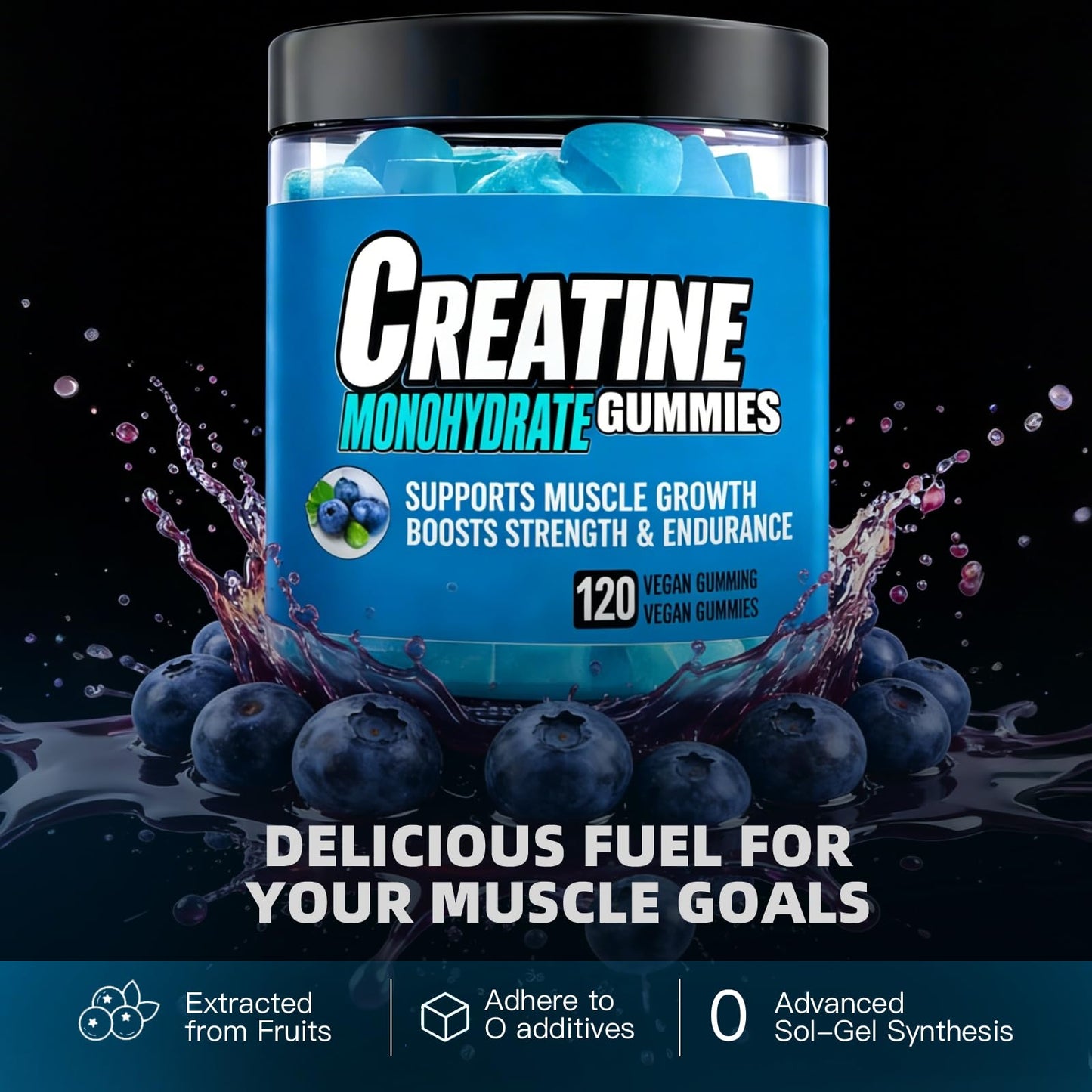 EOQIFJM Creatine Monohydrate Gummy 120 Count