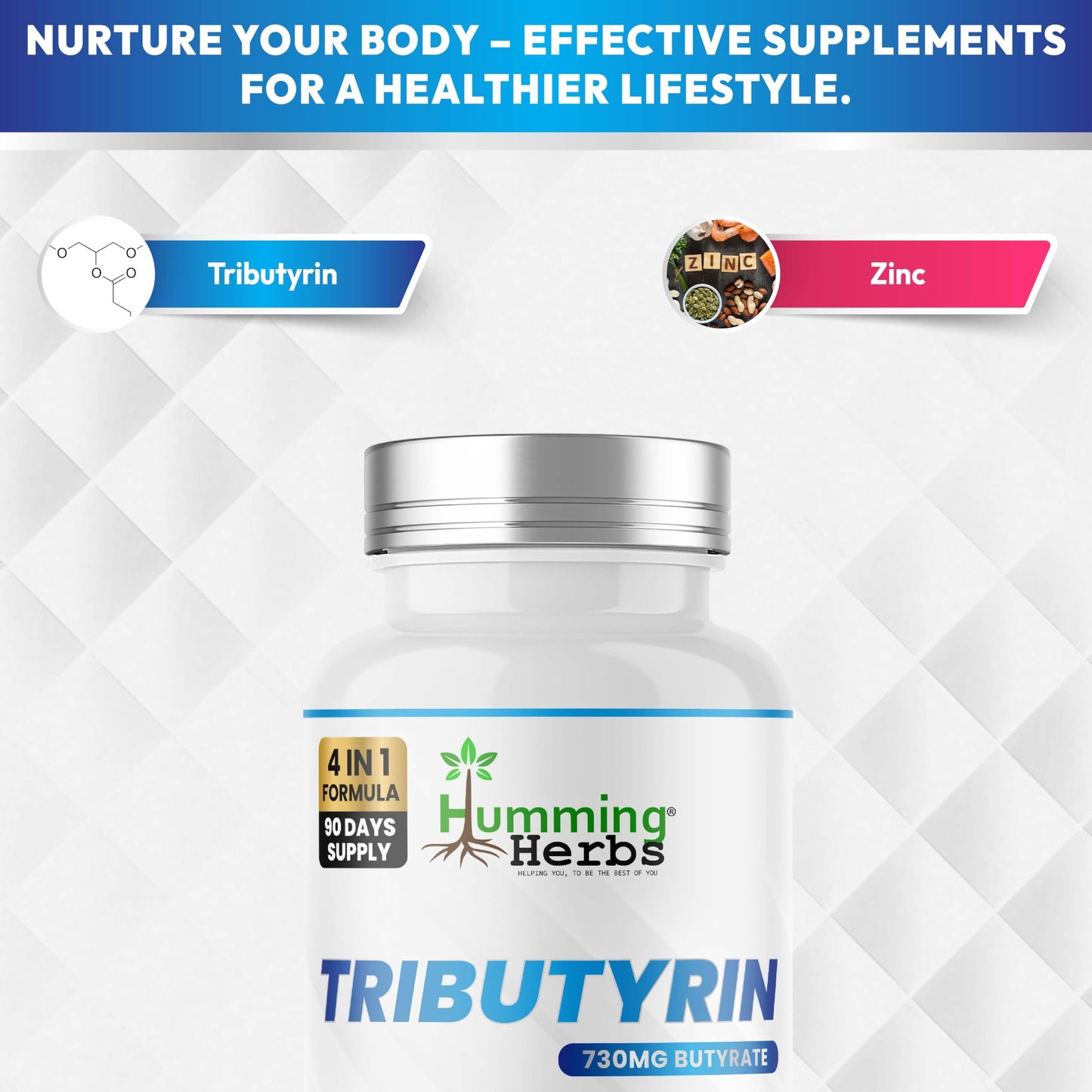 Humming Herbs Tributyrin Complex Capsule, 180 Count