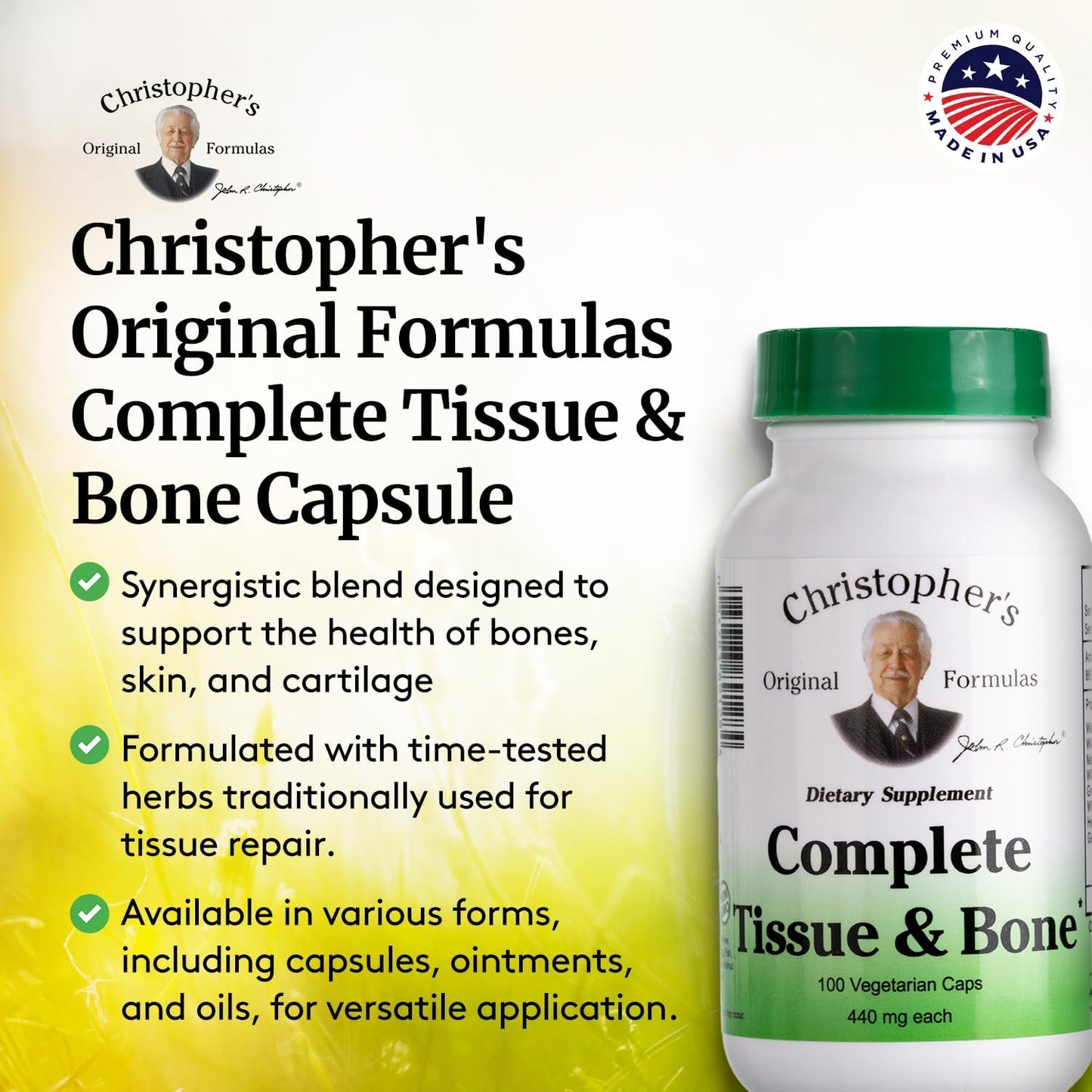 Christopher's Original Formulas Complete Tissue & Bone Formula Capsules 100 VCaps Pack of 2
