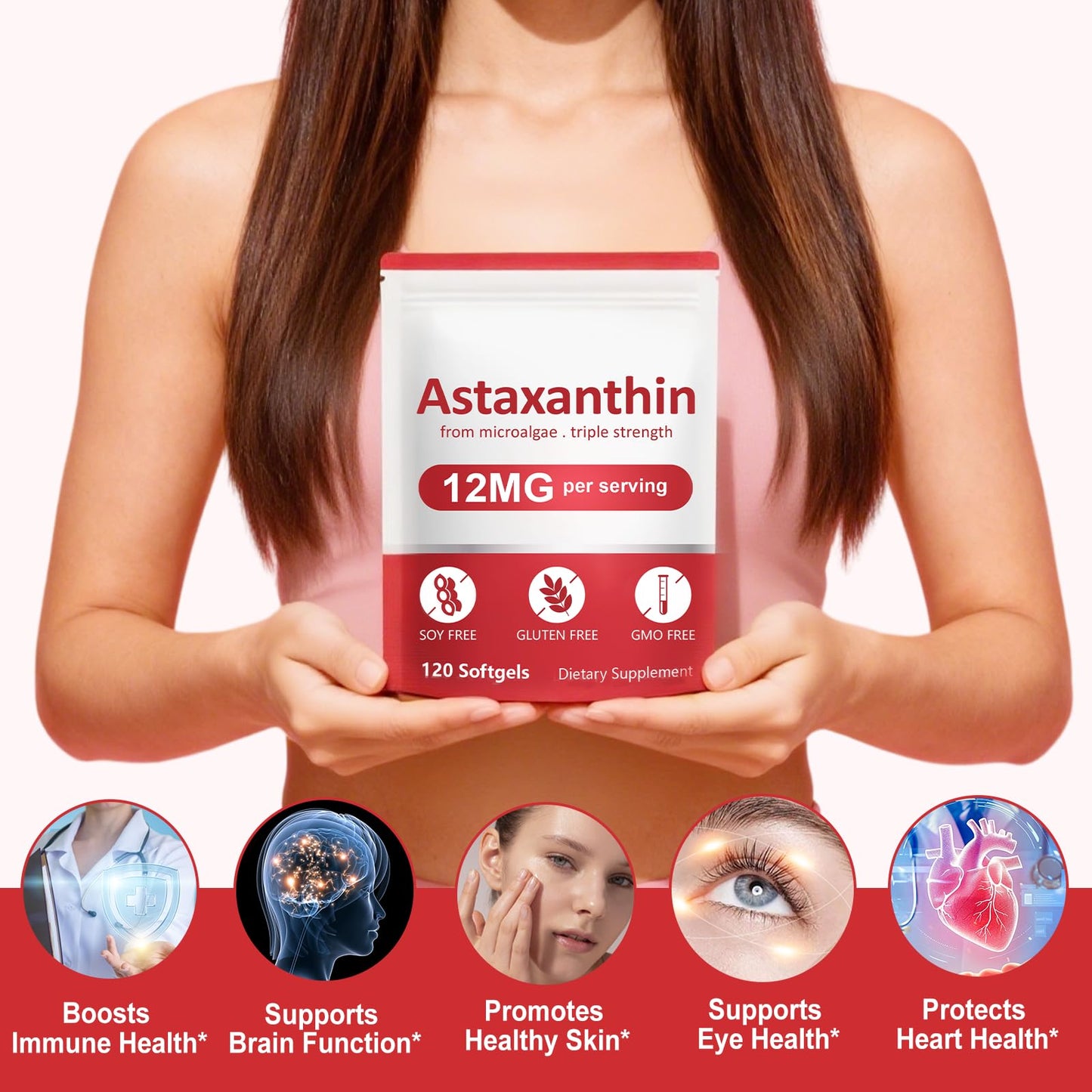 Buyourtaste Astaxanthin 12mg Softgels 120 Count