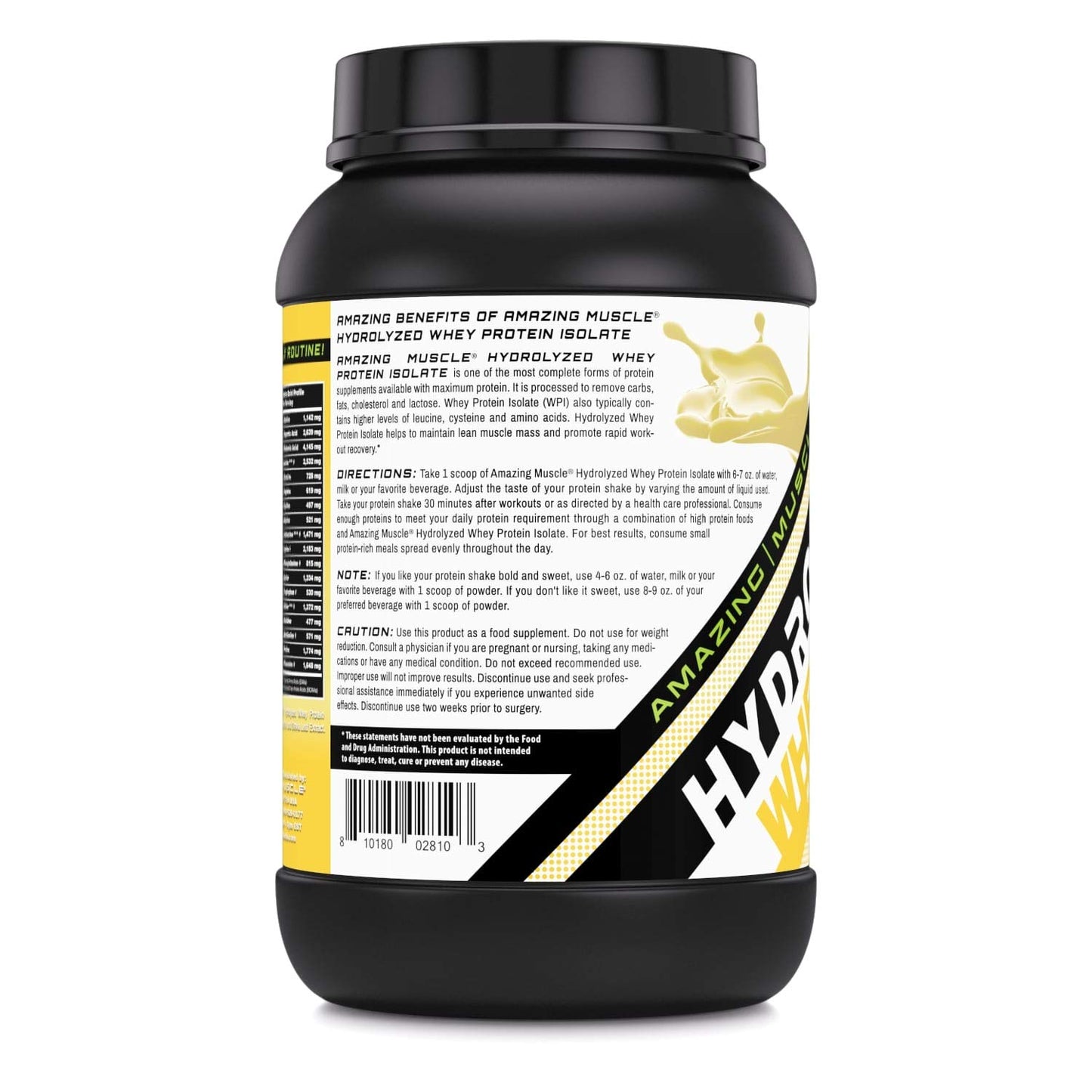 Amazing Muscle Hydrolyzed Whey Protein Isolate Powder, 1 Pack