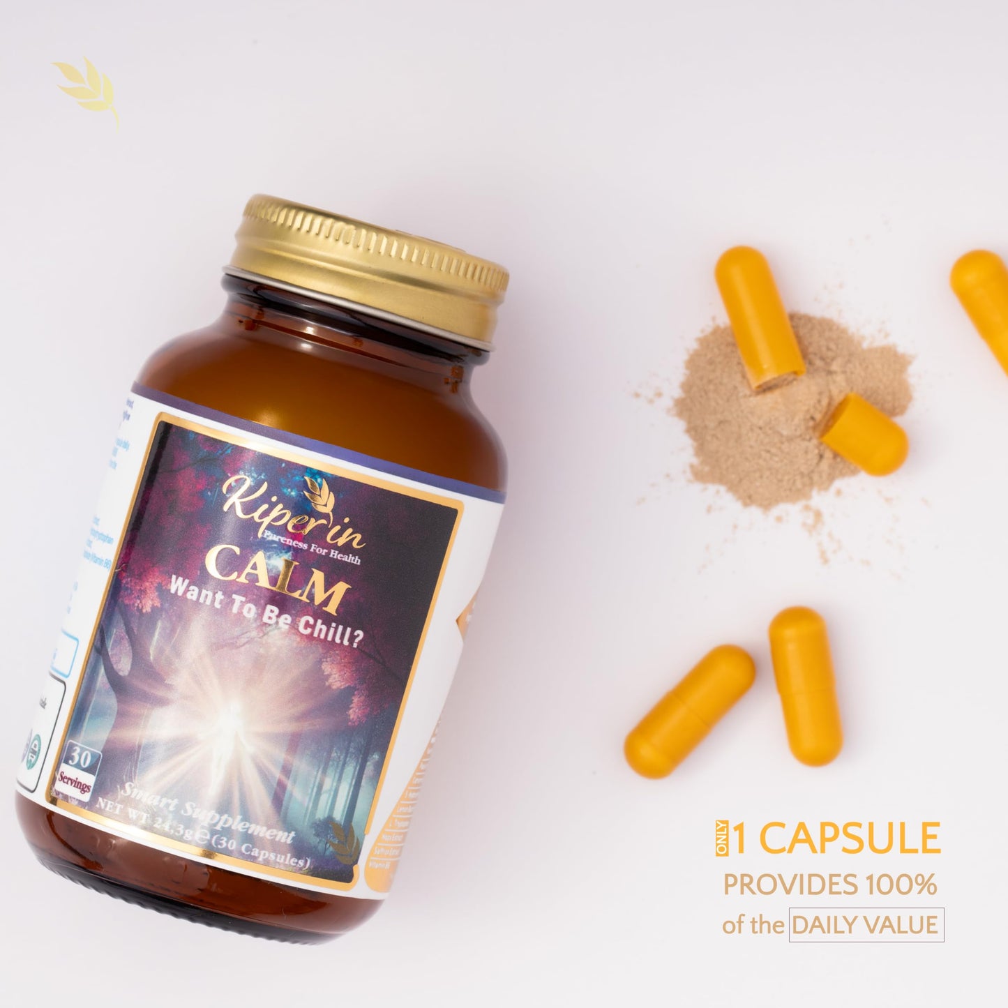Kiperin Calm Relax Supplement Capsule, 30 Count