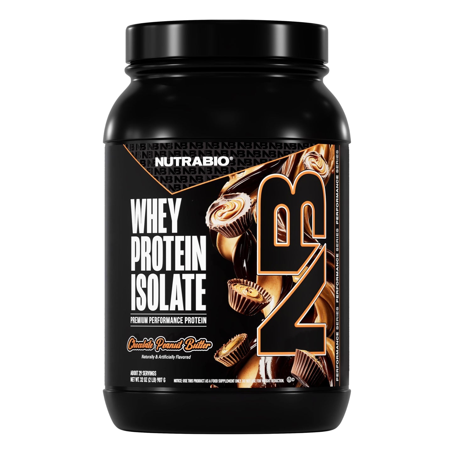 NutraBio 100% Whey Protein Isolate Protein Powder Alpine Vanilla, 2 Lb, 32 Servings