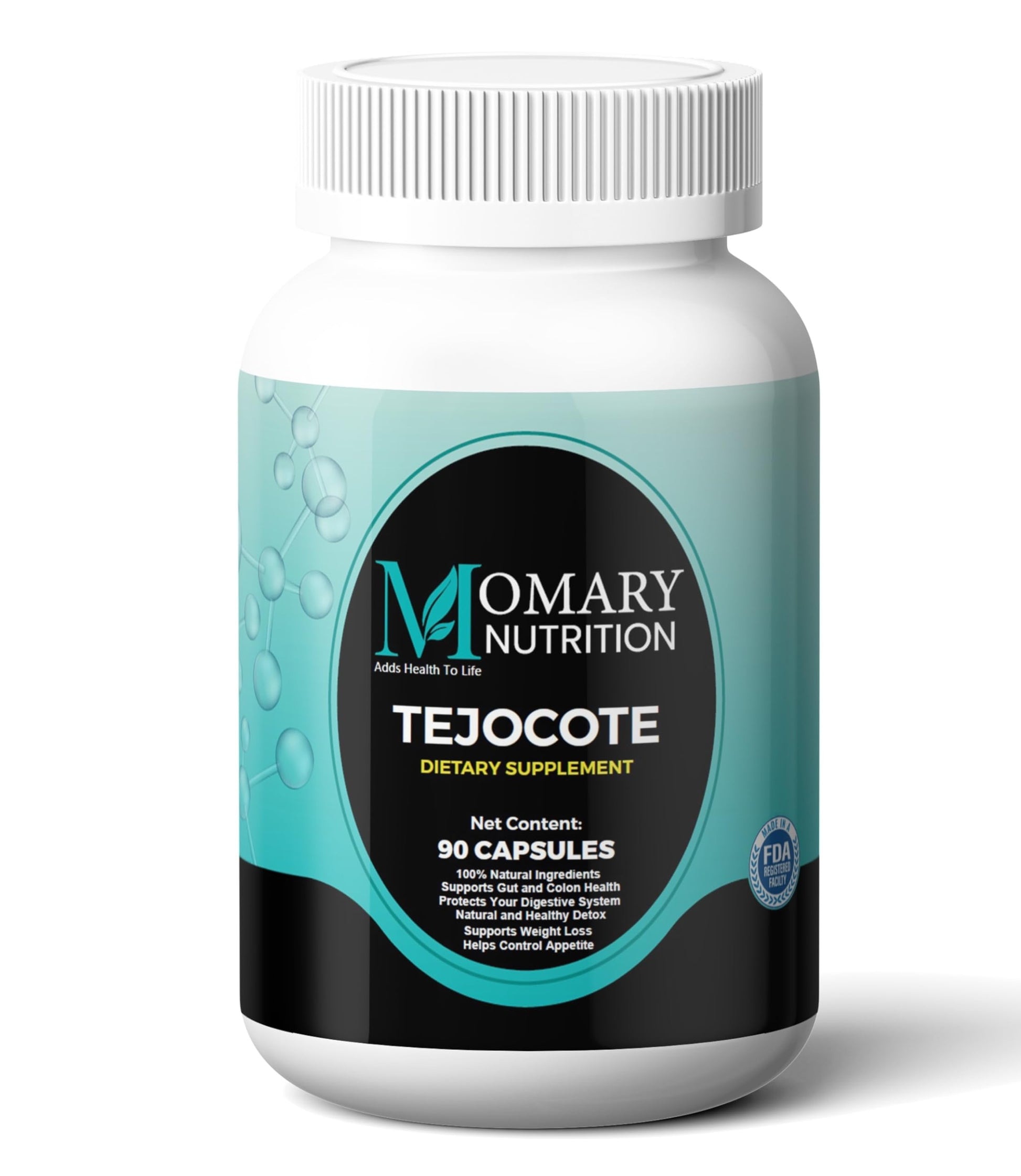 MOMARY NUTRITION Tejocote Root with Spirulina Algae and Nopal Prickly Pear Cactus Detox & Weight Management, 90 Capsules