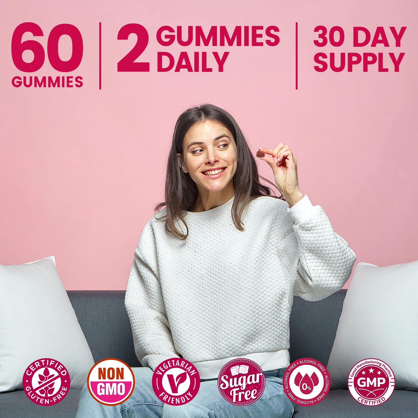 JIANKYTZ Feminine Balance Gummies for Women, 60 Gummies