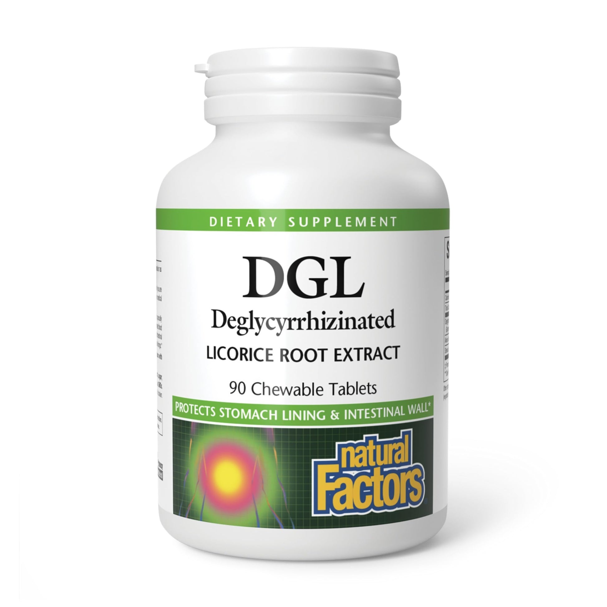 Natural Factors DGL Chewable Digestive Support Supplement with Licorice Root Extract - 90 Tablets