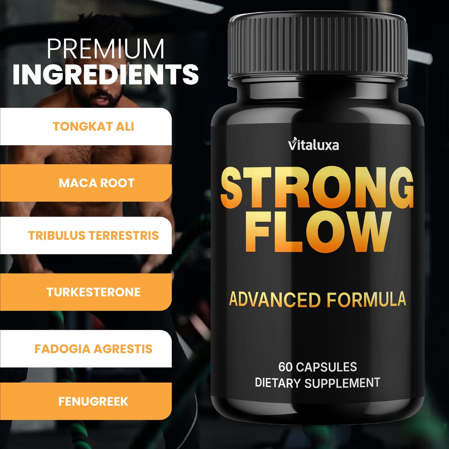 Vitaluxa Strong Flow Capsules, 60 Count