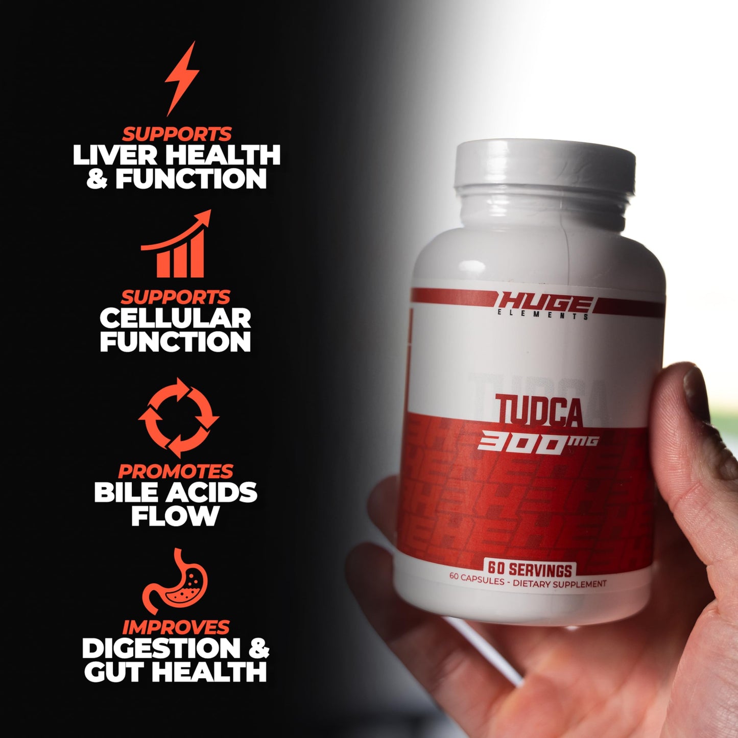 Huge Supplements TUDCA 300mg Capsules 60 Count