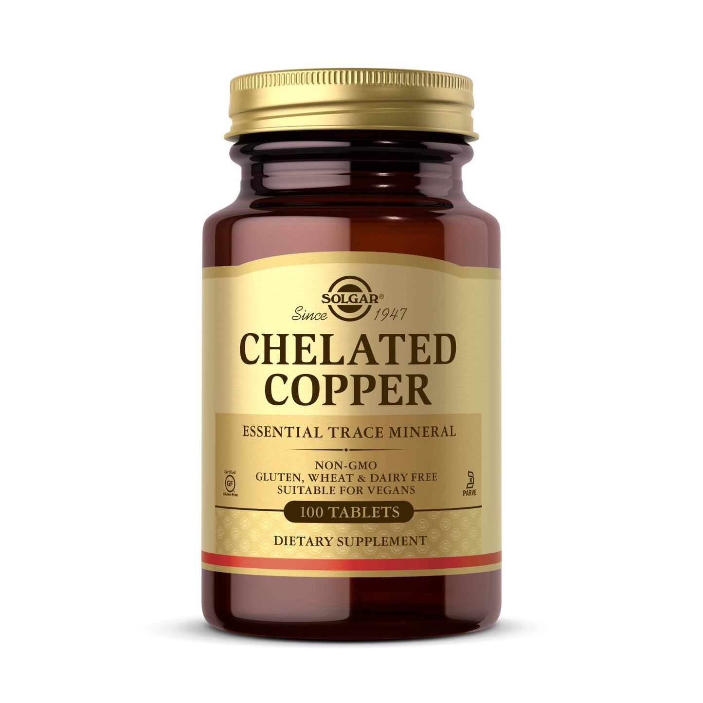 Solgar Chelated Copper Tablets, 100 Tablets