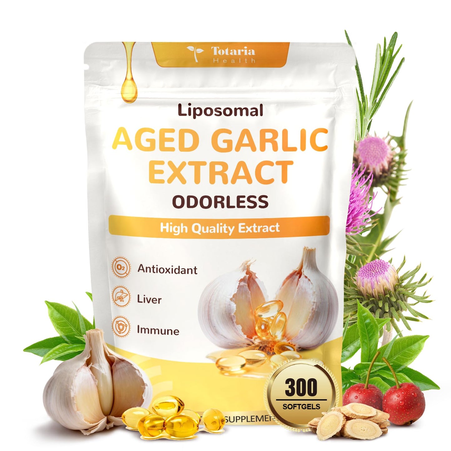 Totaria Liposomal Aged Garlic Extract 300 Softgels
