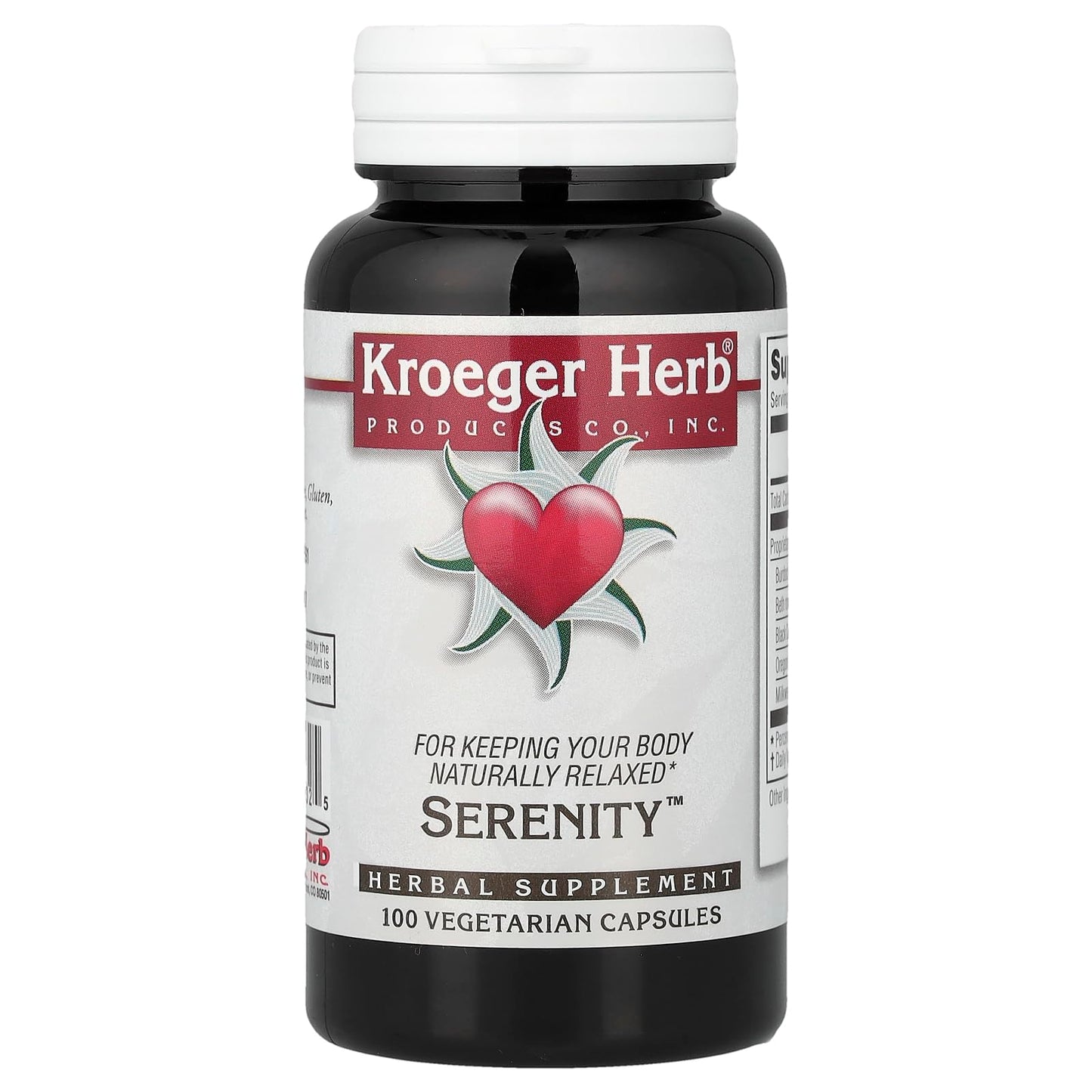 Kroeger Herb Products Serenity Vegetarian Capsules, 100 Count