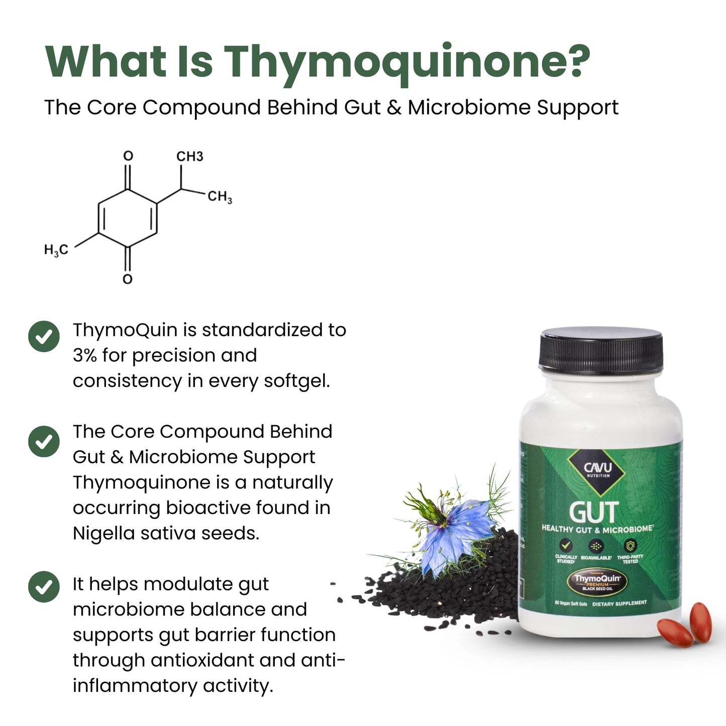 ThymoQuin Gut Health Supplements Softgels 60 Count