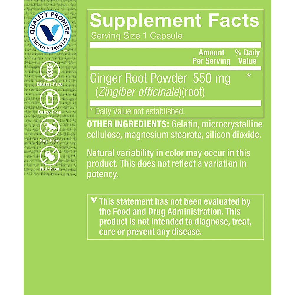 The Vitamin Shoppe Ginger Root 550mg Capsules, 300 Capsules