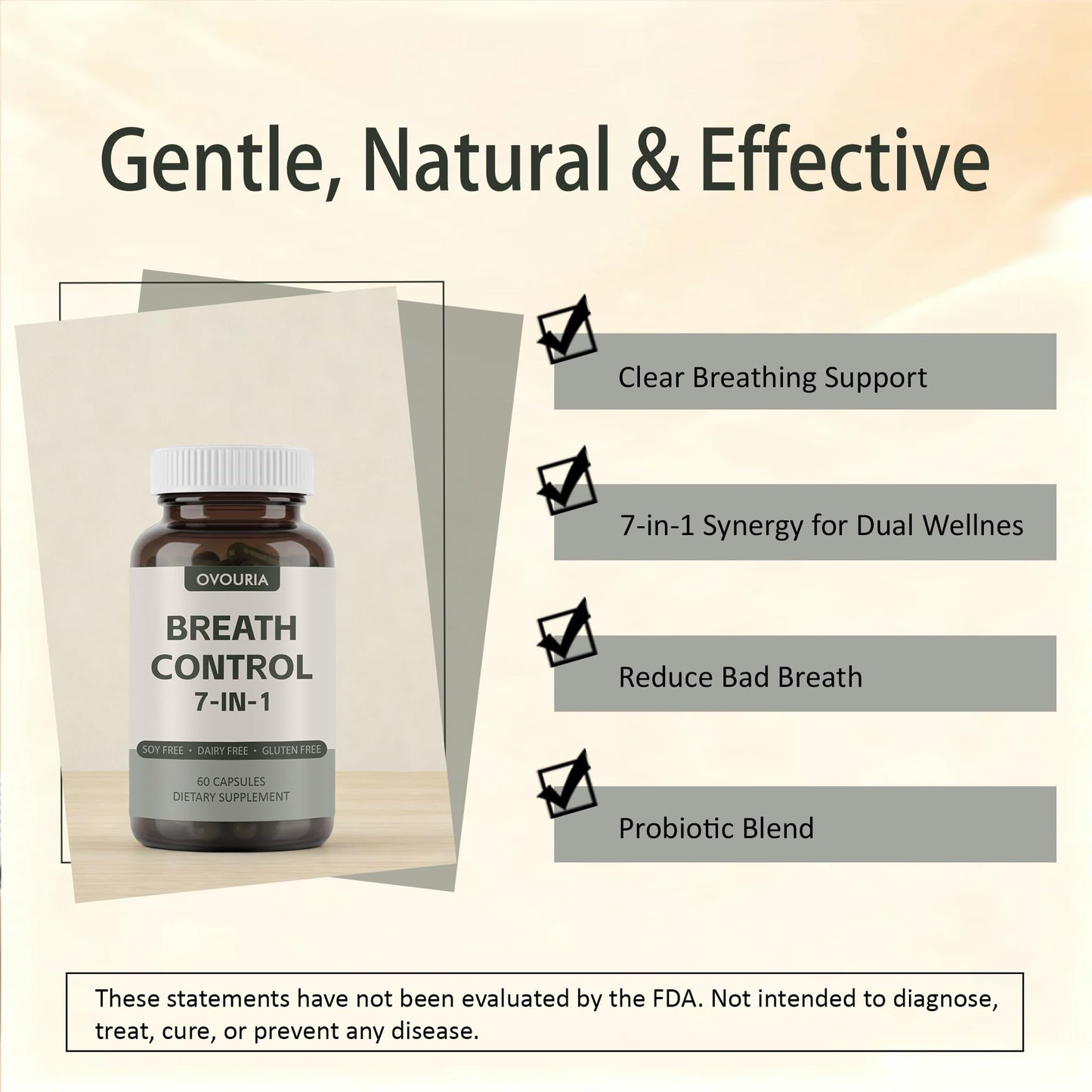 TANSPRESSO ovouria Breath & Gut Balance Capsules 60 Capsules