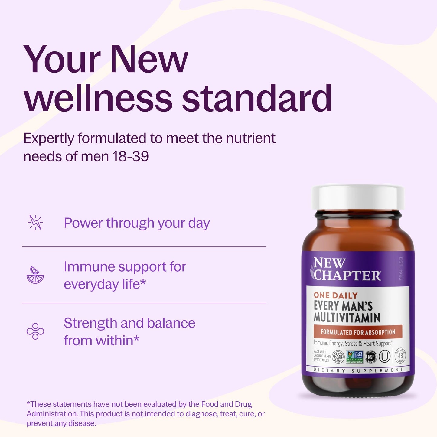 New Chapter Men's One Daily Multivitamin Caplets, 48