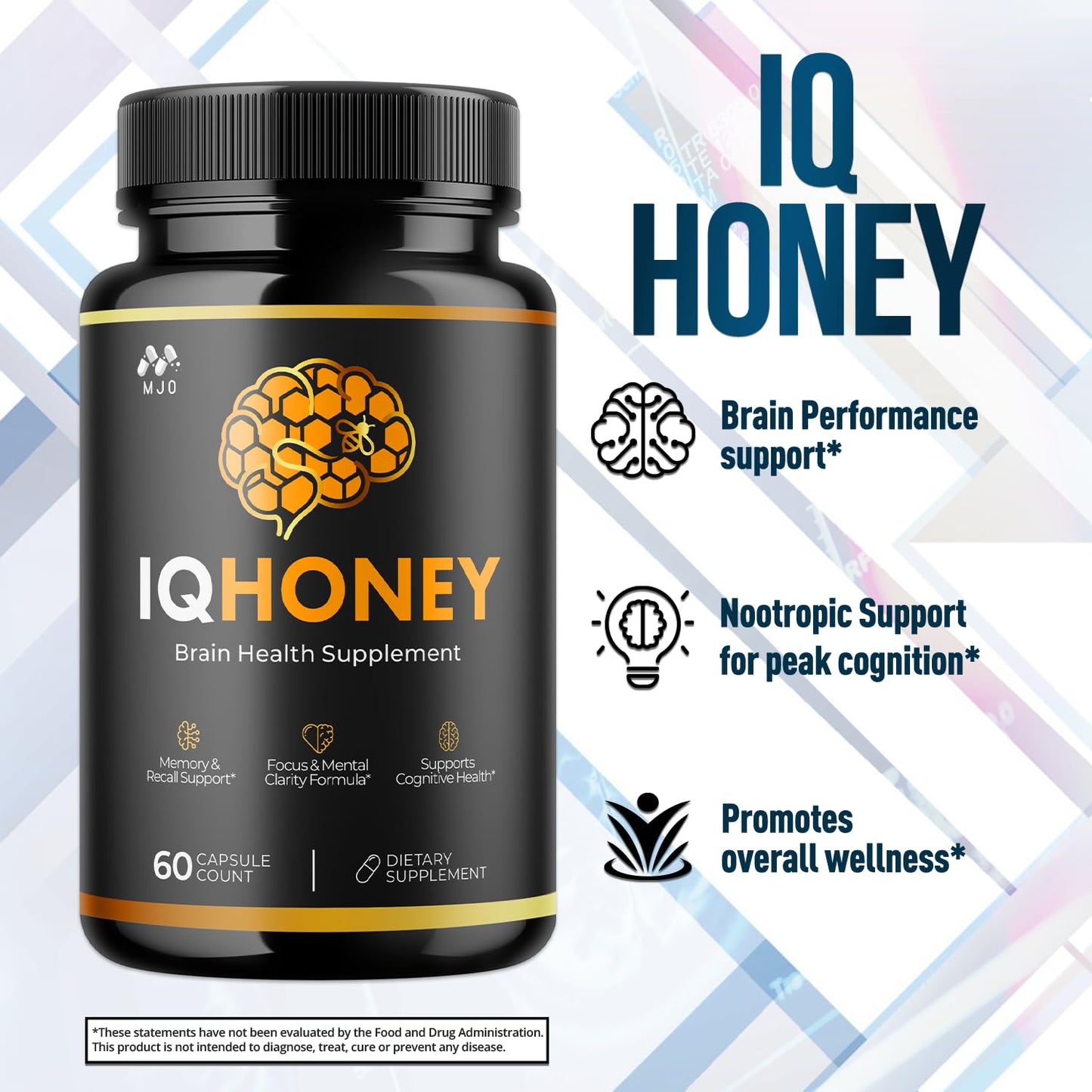 MJO IQ Honey Capsule 60 Count