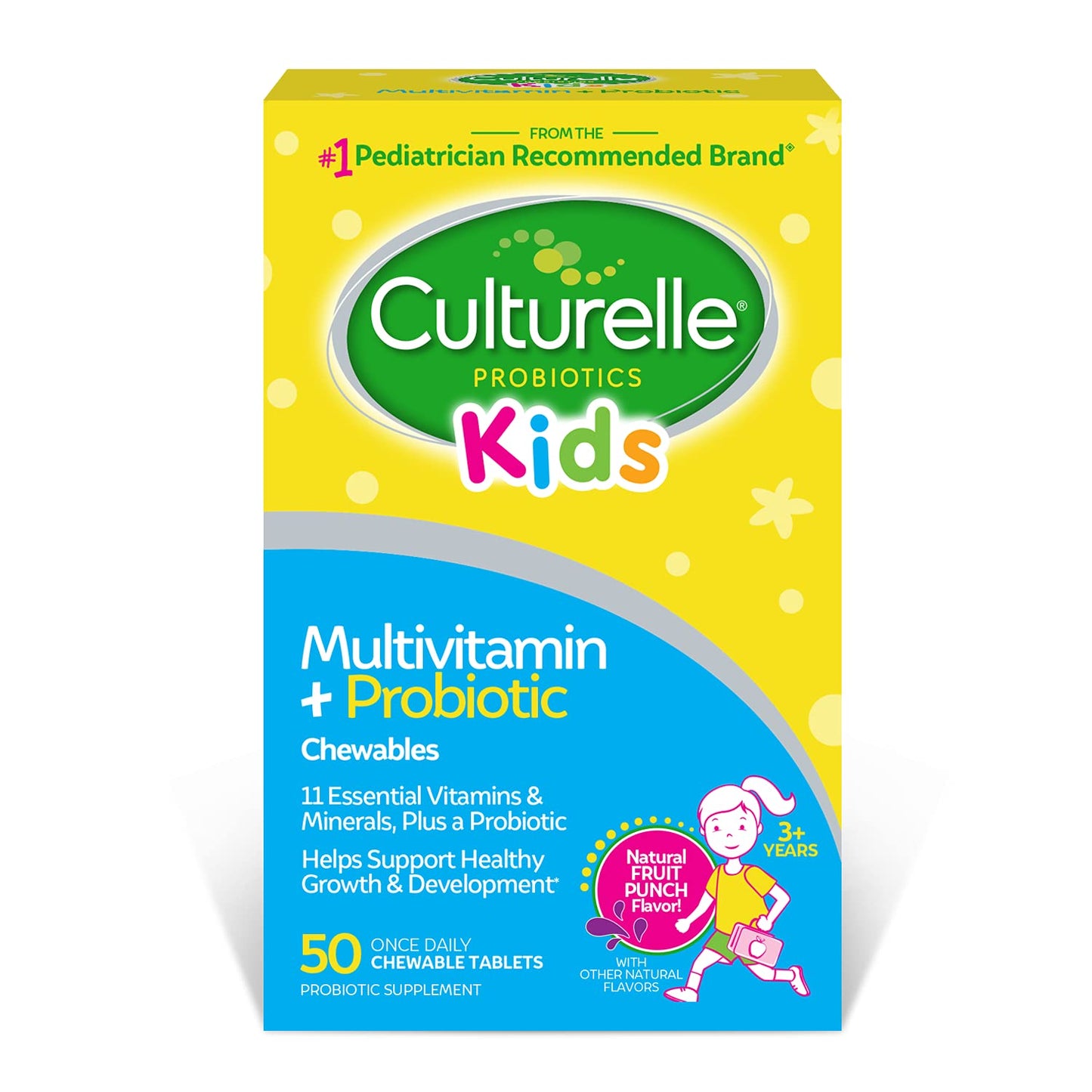 Culturelle Kids Complete Chewable Multivitamin + Probiotic, 50 Count