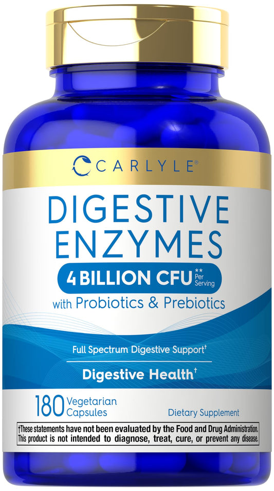 Carlyle Digestive Enzymes with Probiotics & Prebiotics Capsules, 180 Count