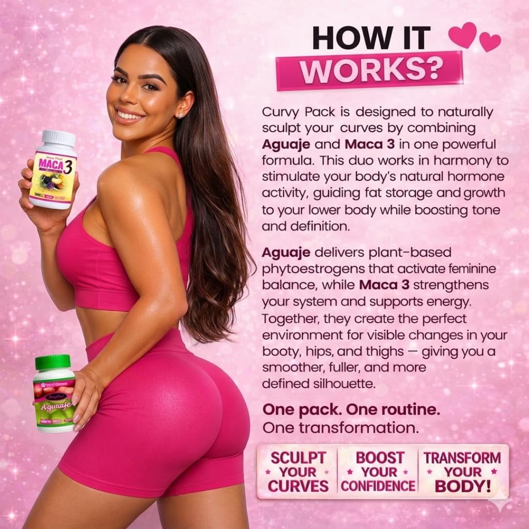 Generic Curvy Pack Aguaje + Maca Capsule, 100 Count