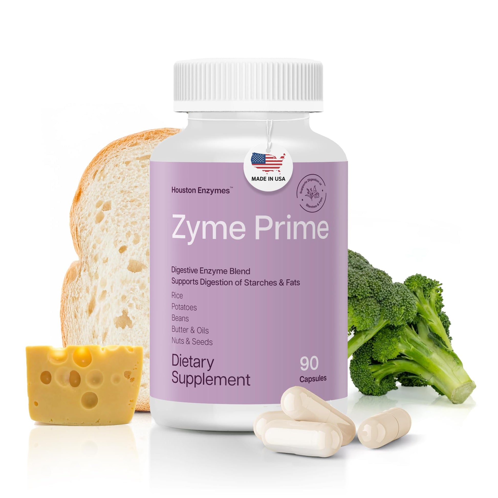 Houston Enzymes Zyme Prime 90 Capsules